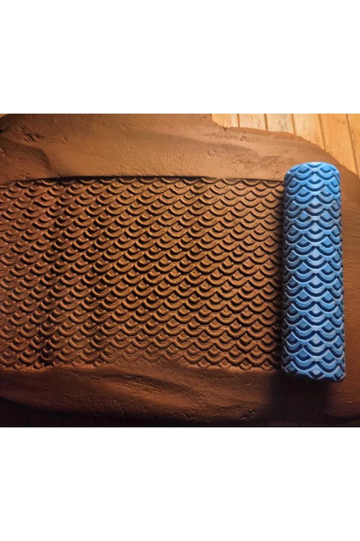Enbceramic 10 CM SERAMİK & POLİMER KİL DOKU RULOSU DESEN OKLAVASI