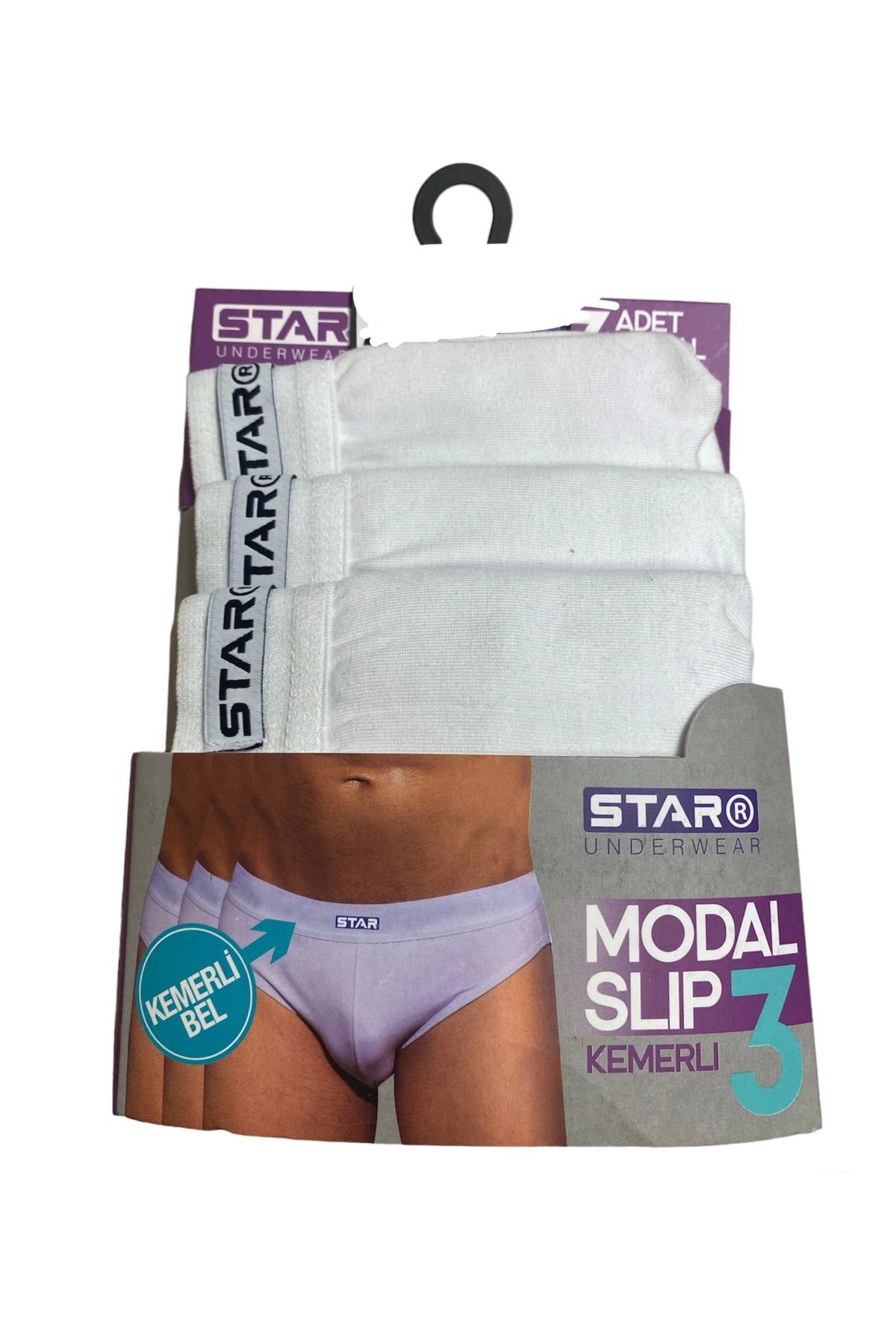 HAZEGO Star 109 Erkek 3'lü Modal Slip