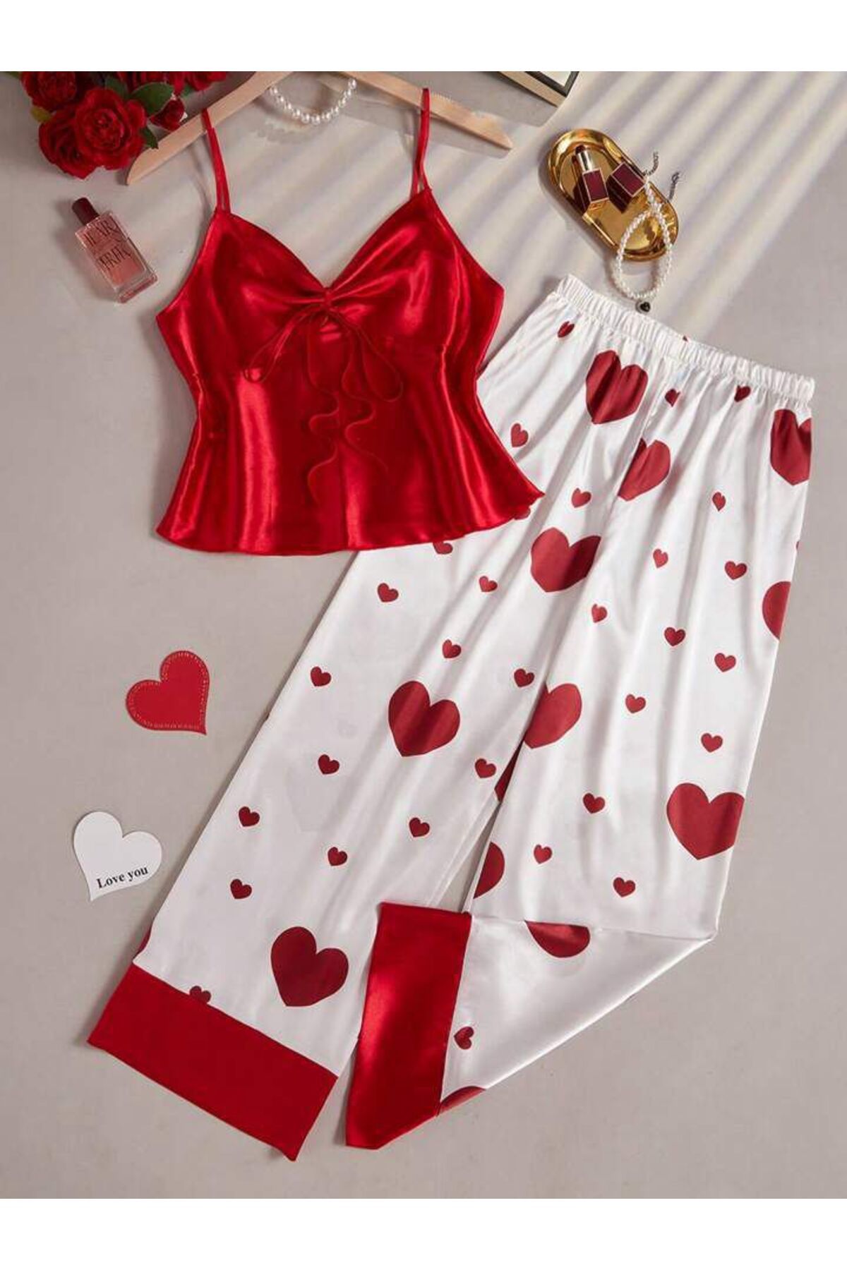 DRESSY LIFE Kadın İpeksi Saten Pijama Takımı