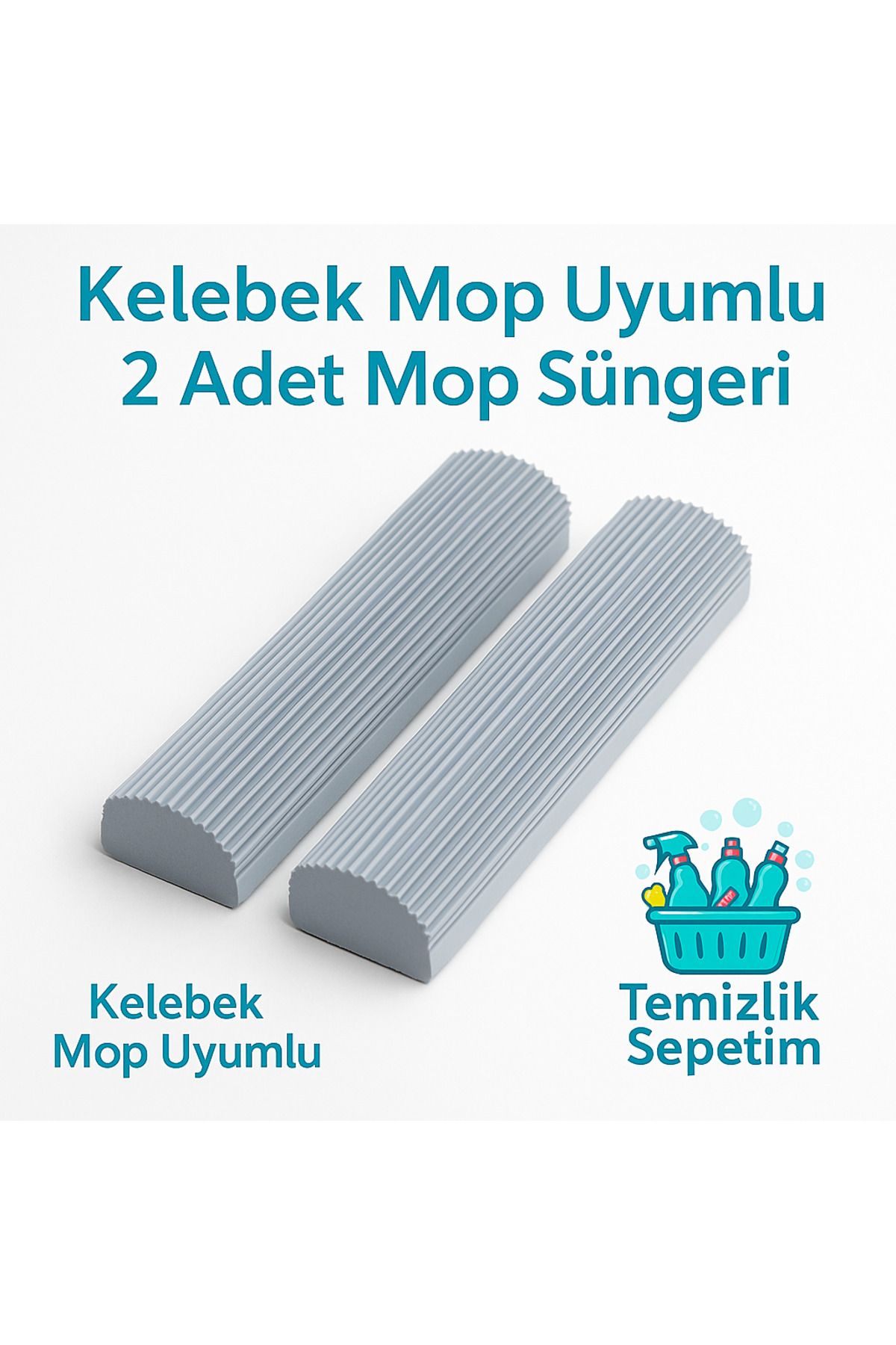 temizliksepetim Kelebek Mop Uyumlu Yedek Sünger Başlık – 28 cm (2 ADET)
