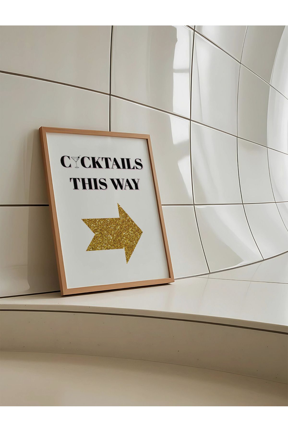 DES VU PRINT Cocktails This Way, Kokteyl Temalı Çerçevesiz Poster