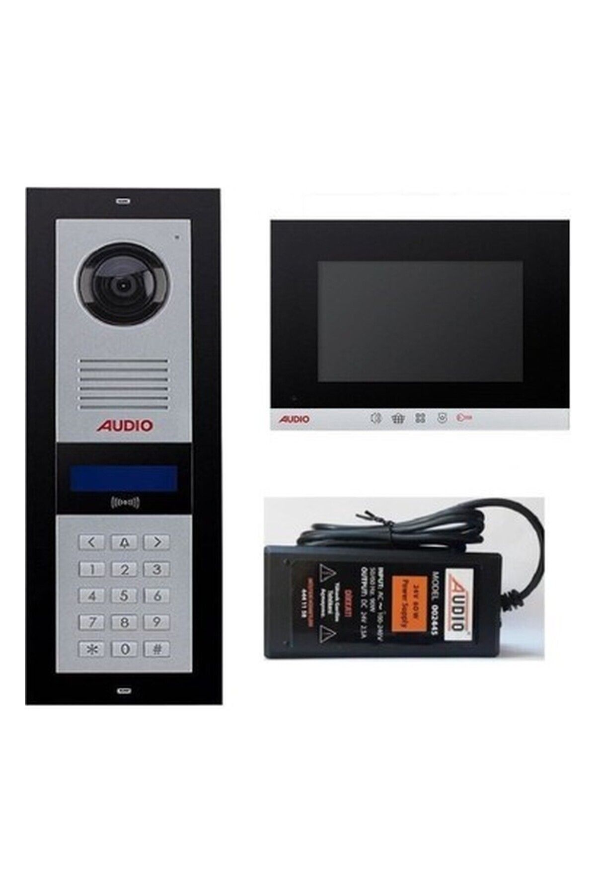 AUDİO AUDIO 3002 7 Daire Görüntülü Şifreli Diafon Sistemi 4.3''