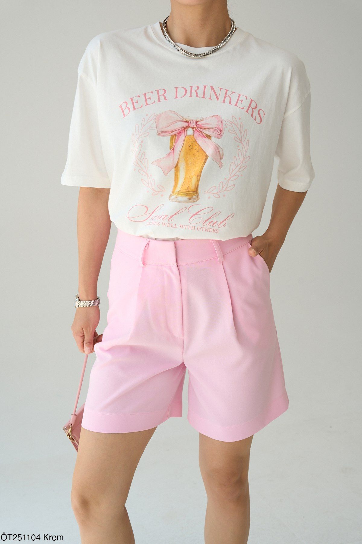 Makarina Kadin Kisa Kollu Tshirt