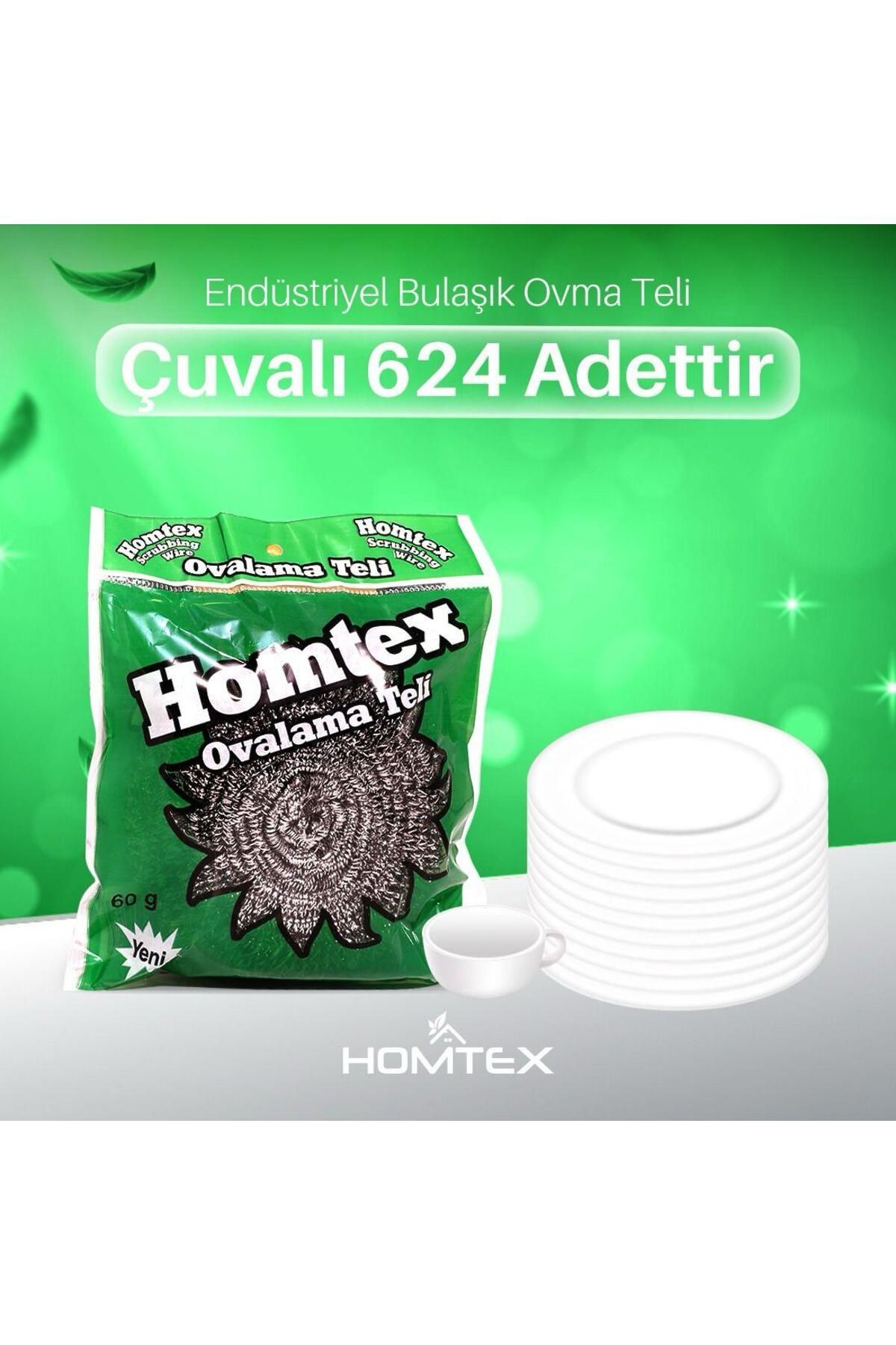 HOMTEX 60 gr endüstriyel bulaşık ovma teli 624 adet