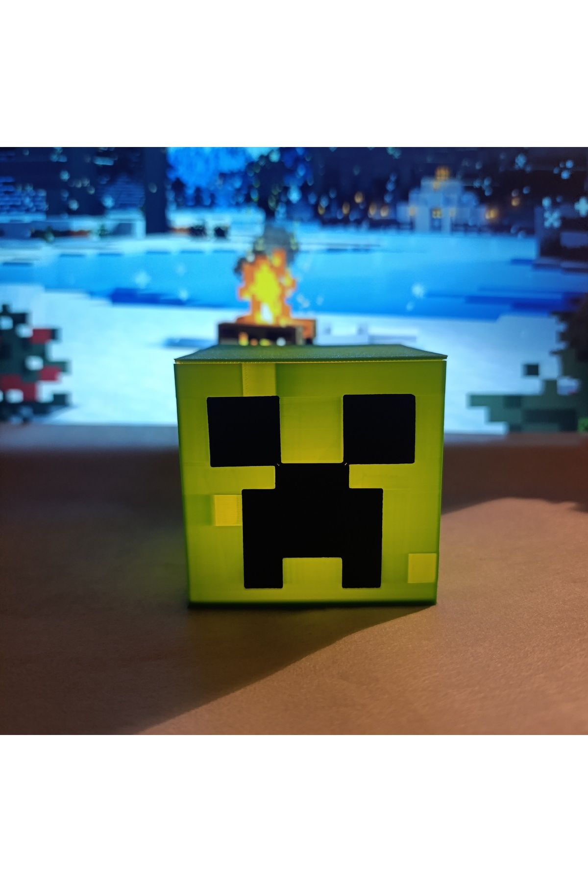 Mey3DDesign Minecraft Creeper Tealight Led Lamba