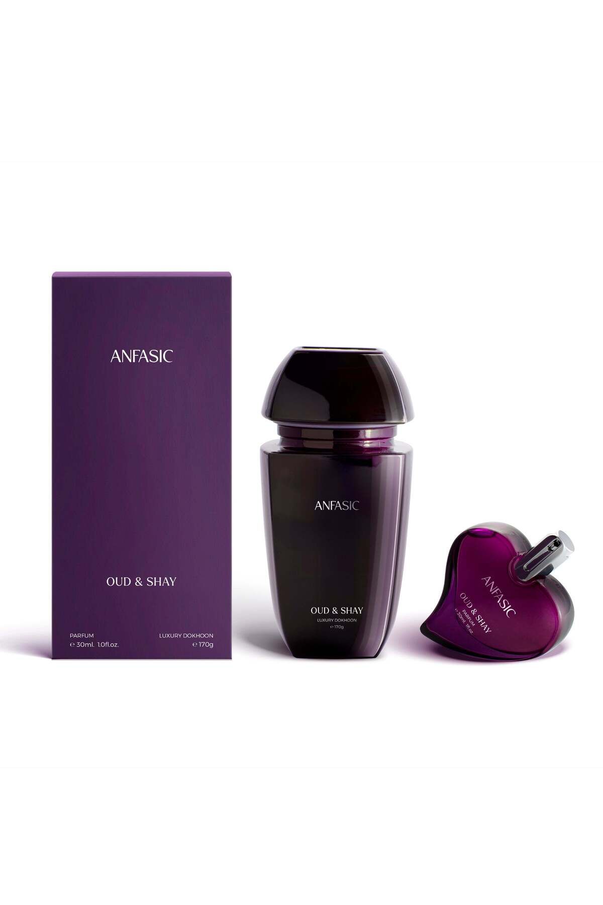 ANFASIC DOKHOON Oud & Shay Dokhoon 170g ve 30ml Sprey Günlük, Bal ve Agarwood Notalı Lüks Set