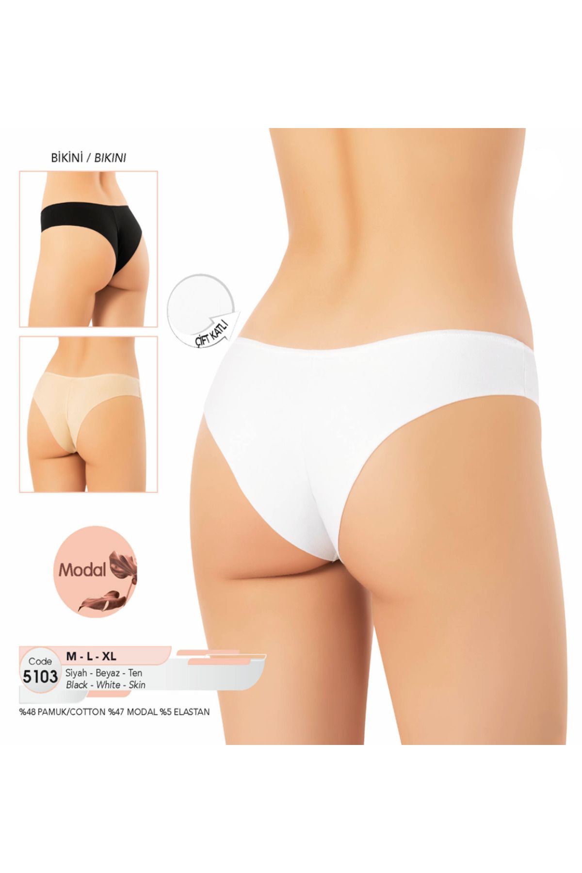 Fily İç Giyim KOTA Modal Kumaş (6 adet) Bikini Külot