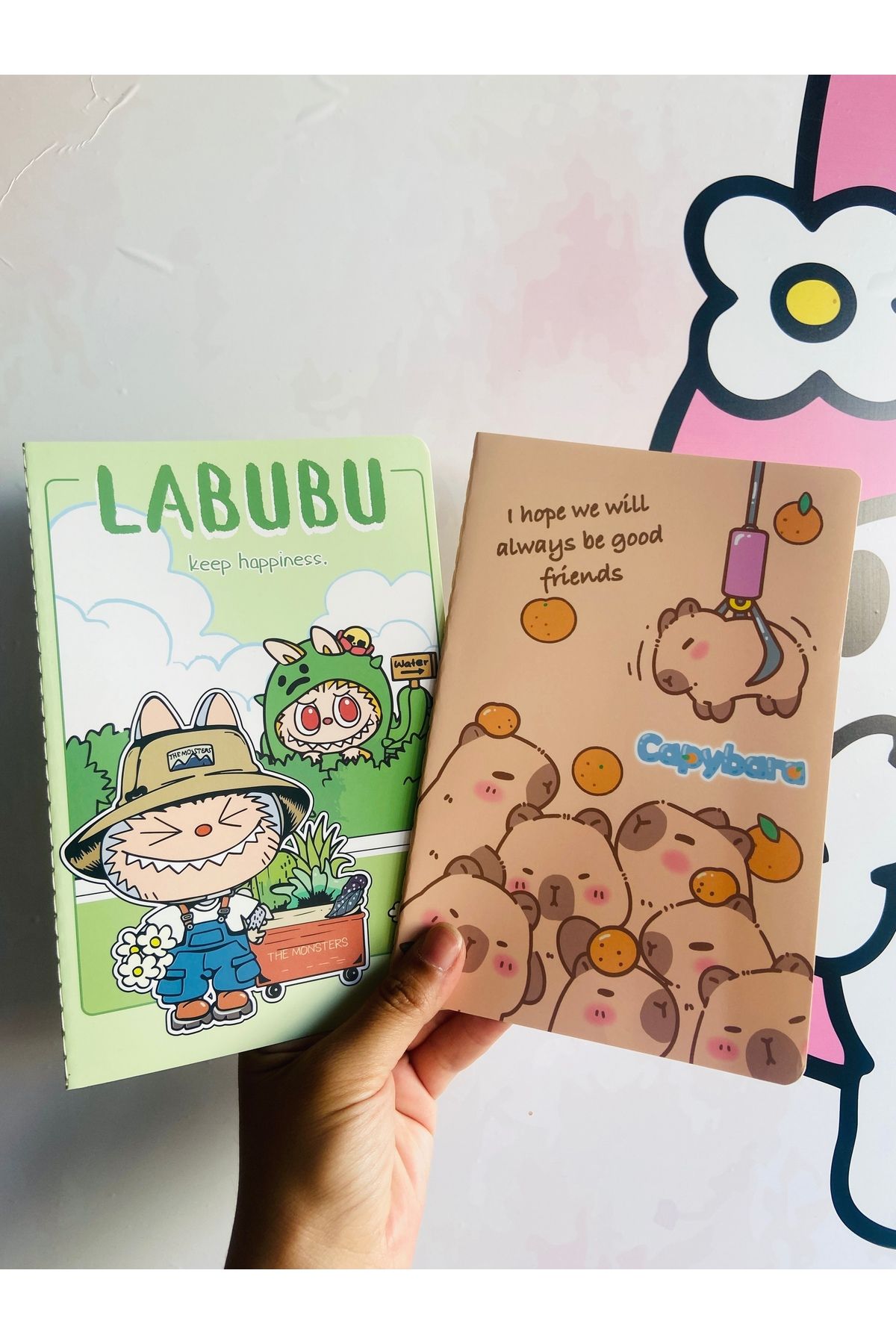 synshop-Labubu Capybara Kapibara 2 Pieces 1 Centered Line Notebook 1
