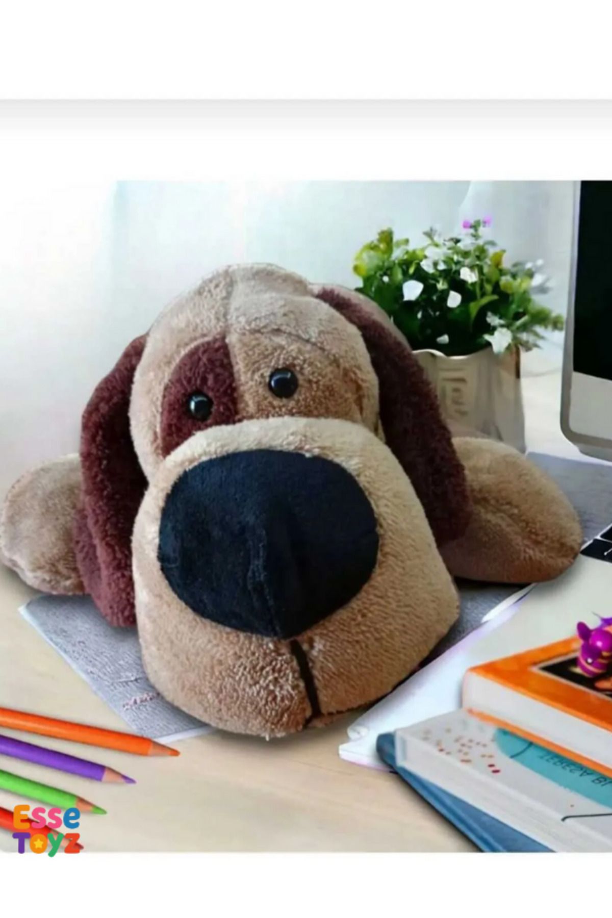 Kids 75 cm Tişörtlü Uykucu Köpek Peluş Oyuncak – Yumuşak Uyku Arkadaşı ve Yastık
