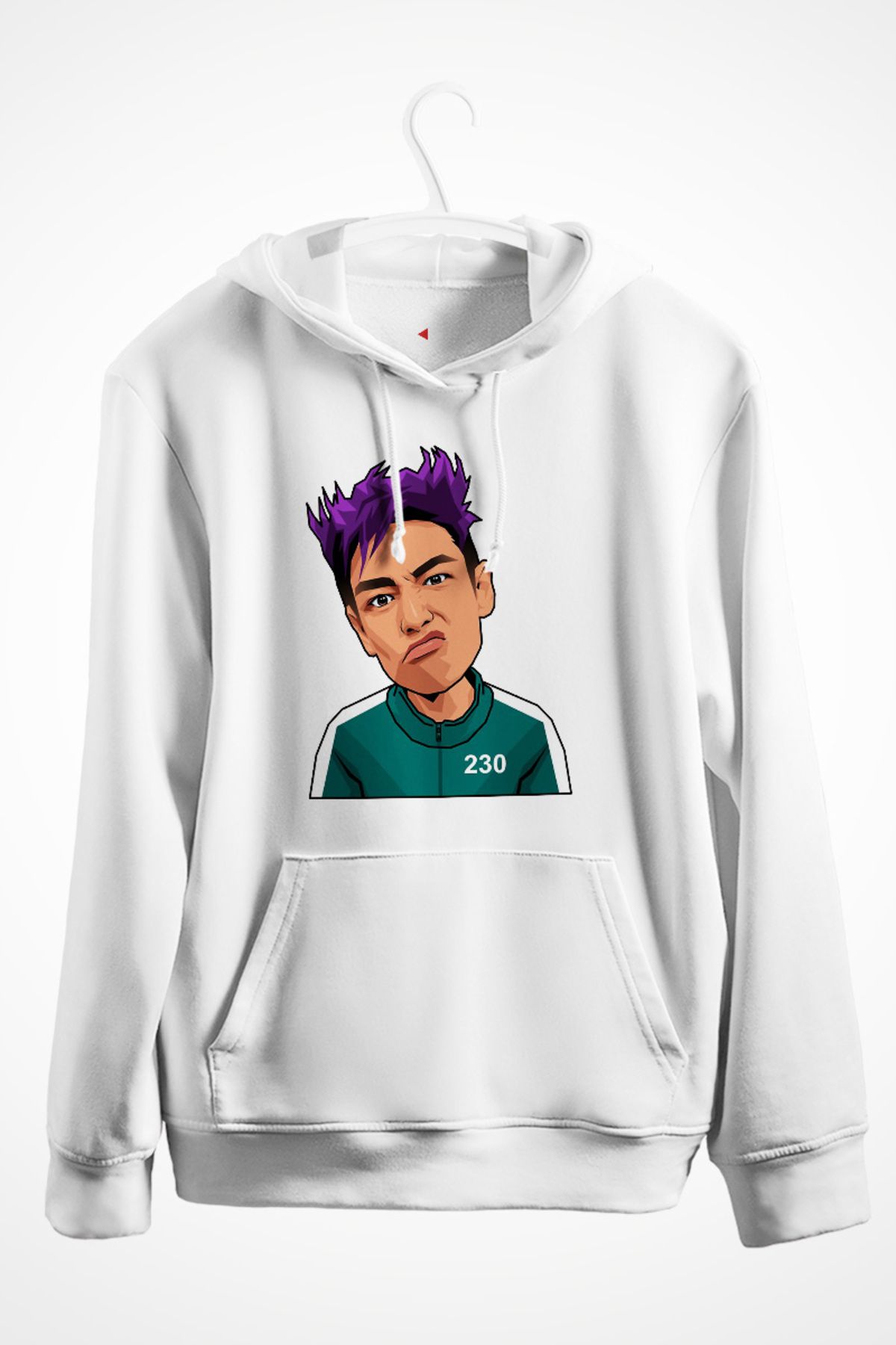 karikatürstore Squid Game Thanos Baskılı Kaliteli Kapüşonlu Sweatshirt Hoodie
