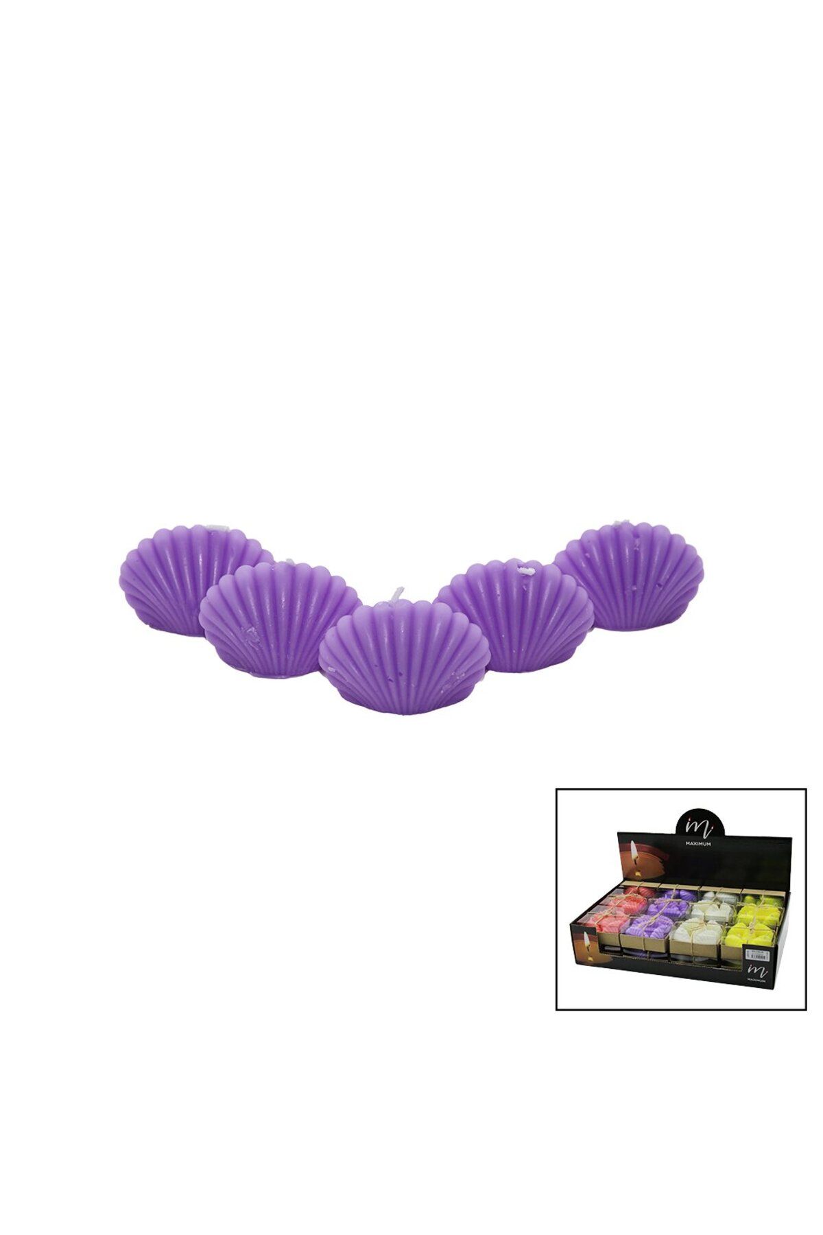 Findit 5PCS - İSTİRİDYE RENKLİ KOKULU MUM (2818)