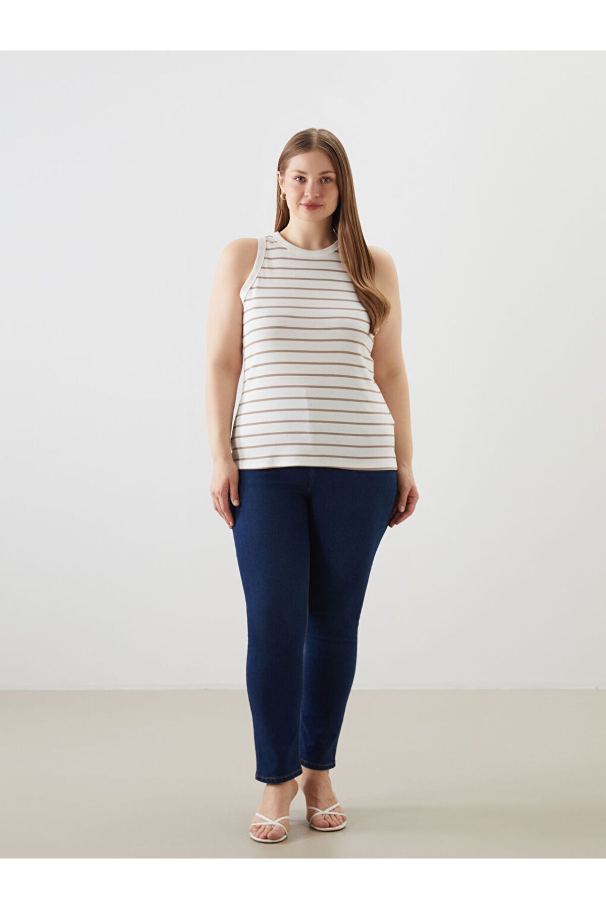 LC Waikiki-New Season Crew Neck Striped Women's Athlete - S5Em12Z8 3