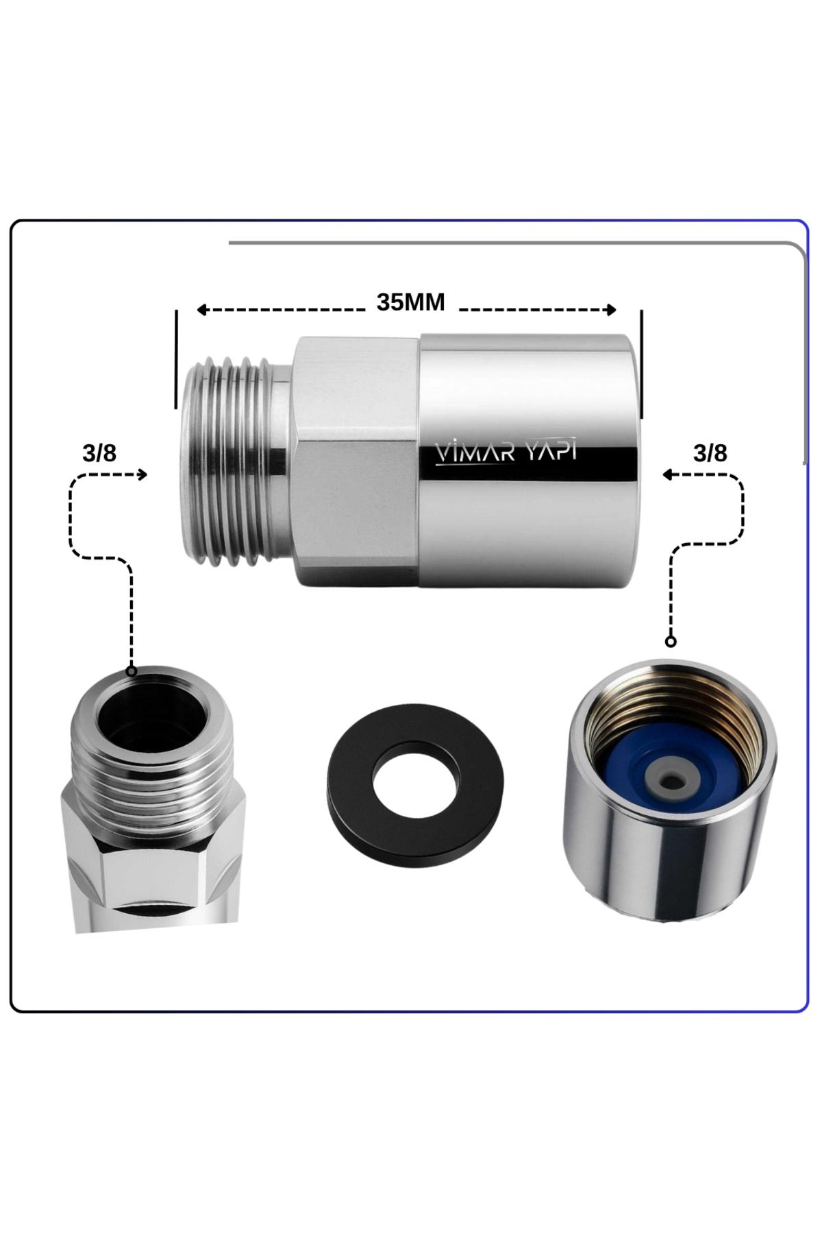 Artema A3157601YP:3/8 Grup Çekvalf Adaptör