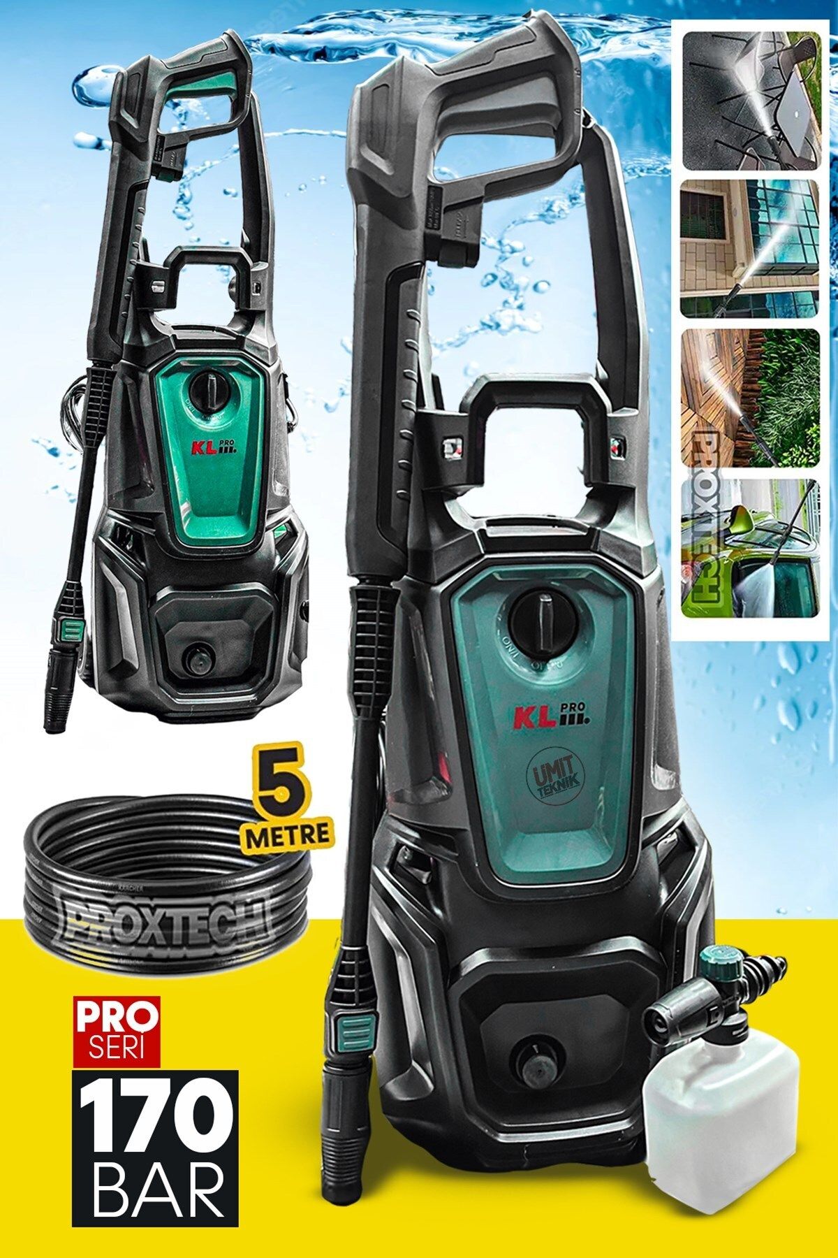 AboutThePerfect Yüksek Güçlü Profesyonel Basınçlı Yıkama Makinesi 2500W 170Bar