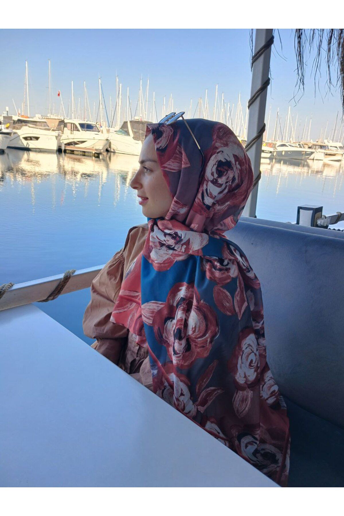 Nilbutik Çiçek Desen Pamuk Şal