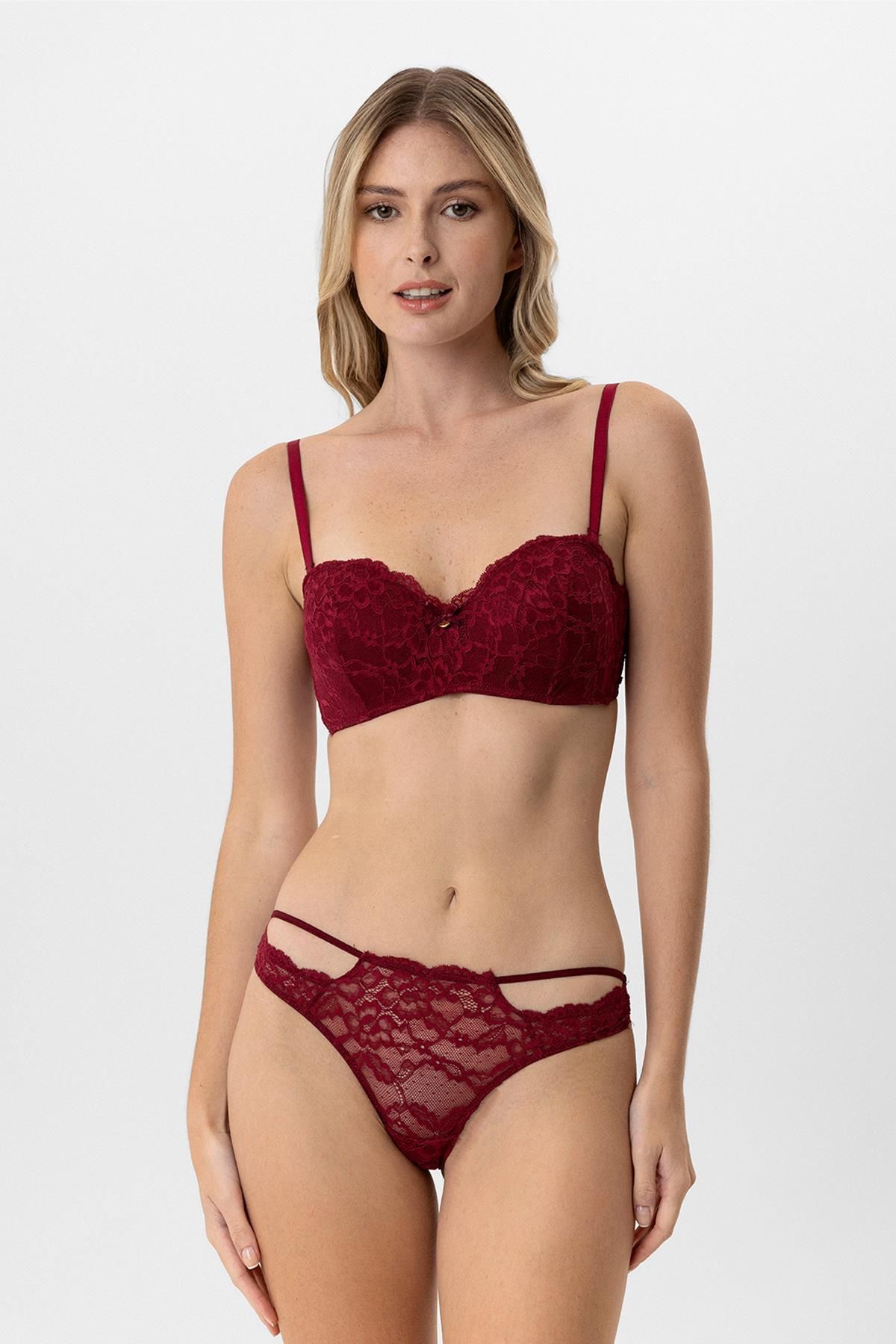 Pierre Cardin Lingerie Lotus Straplez Dantelli Sütyen Takımı