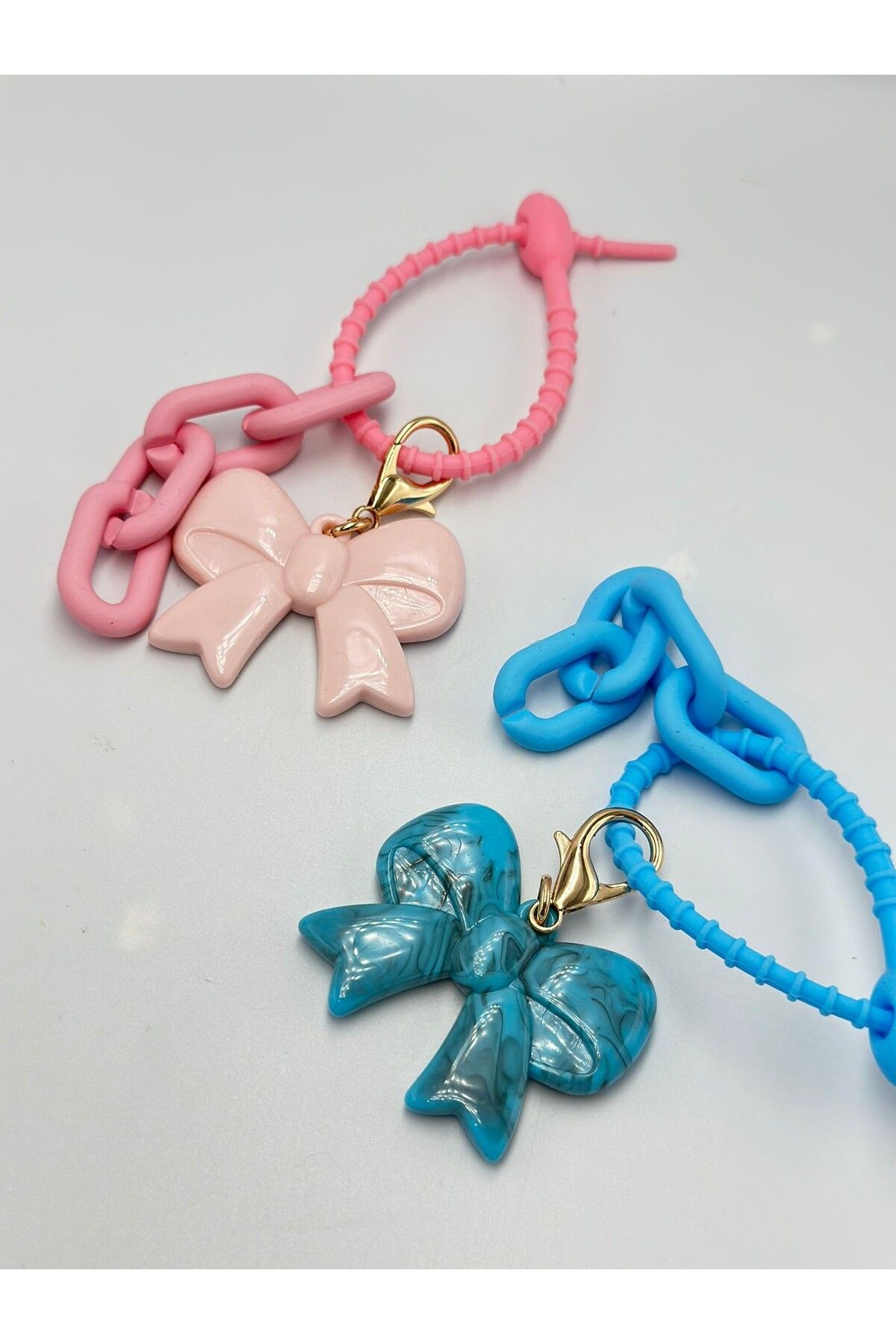 MyladyAccessoriess Fiyonk Ve Zincir Detay Çanta Aksesuarı Pembe