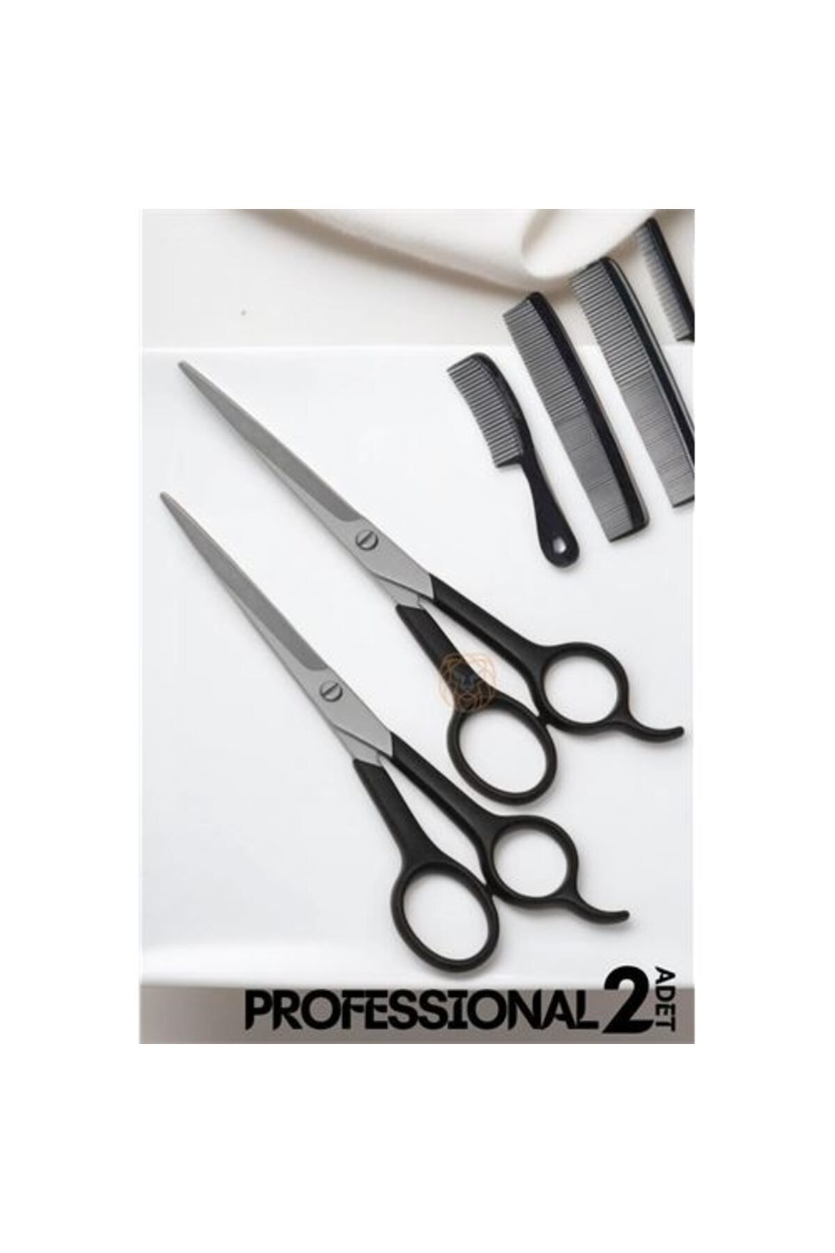 Lokal Marketing Berber Makası 2 ADET Profesyonel 6.5 inç Çelik - LKM3044-6809