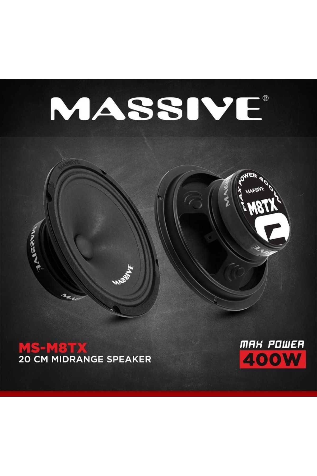 HG ELEKTRONİK MS-M8TX 400 W 20 cm Midrange Oto Hoparlör