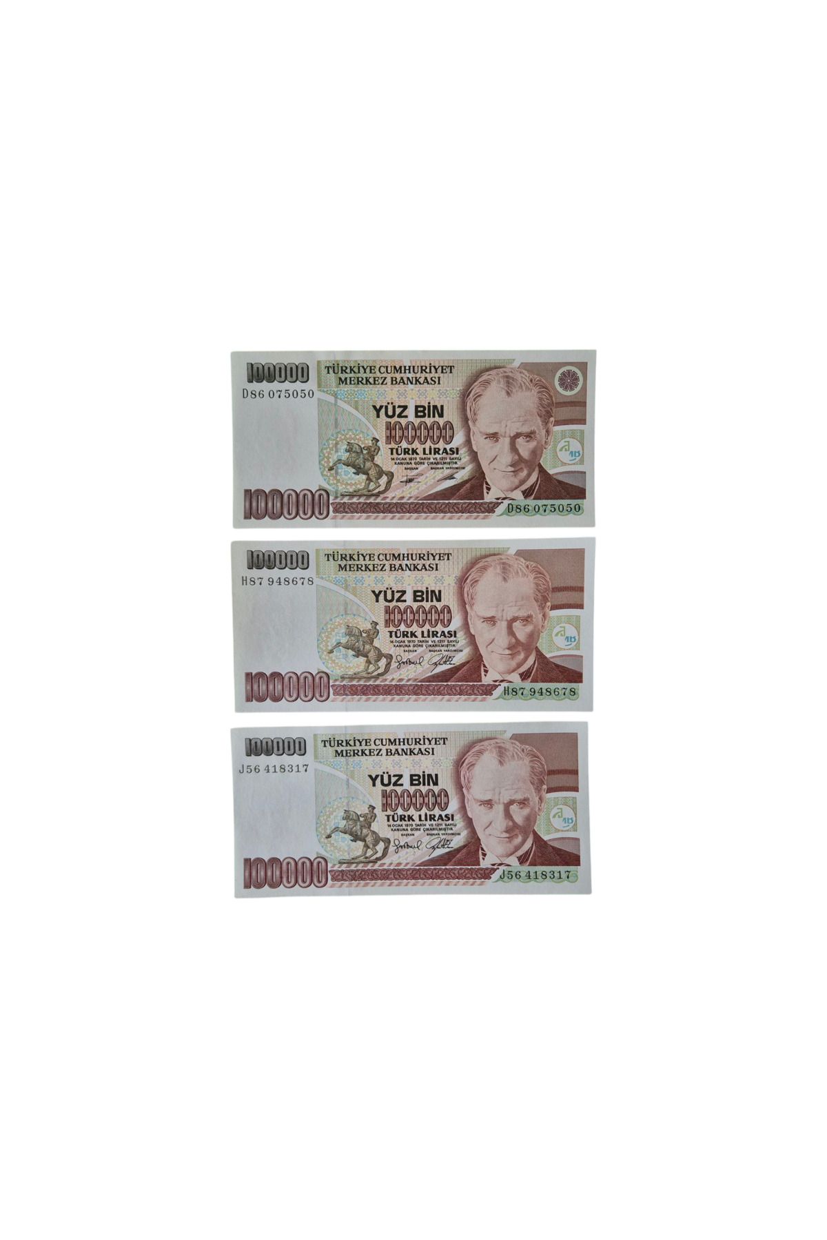 AZEY koleksiyon 7.EMİSYOM 100 BİN LİRA ÇA (H87-D86-J56)