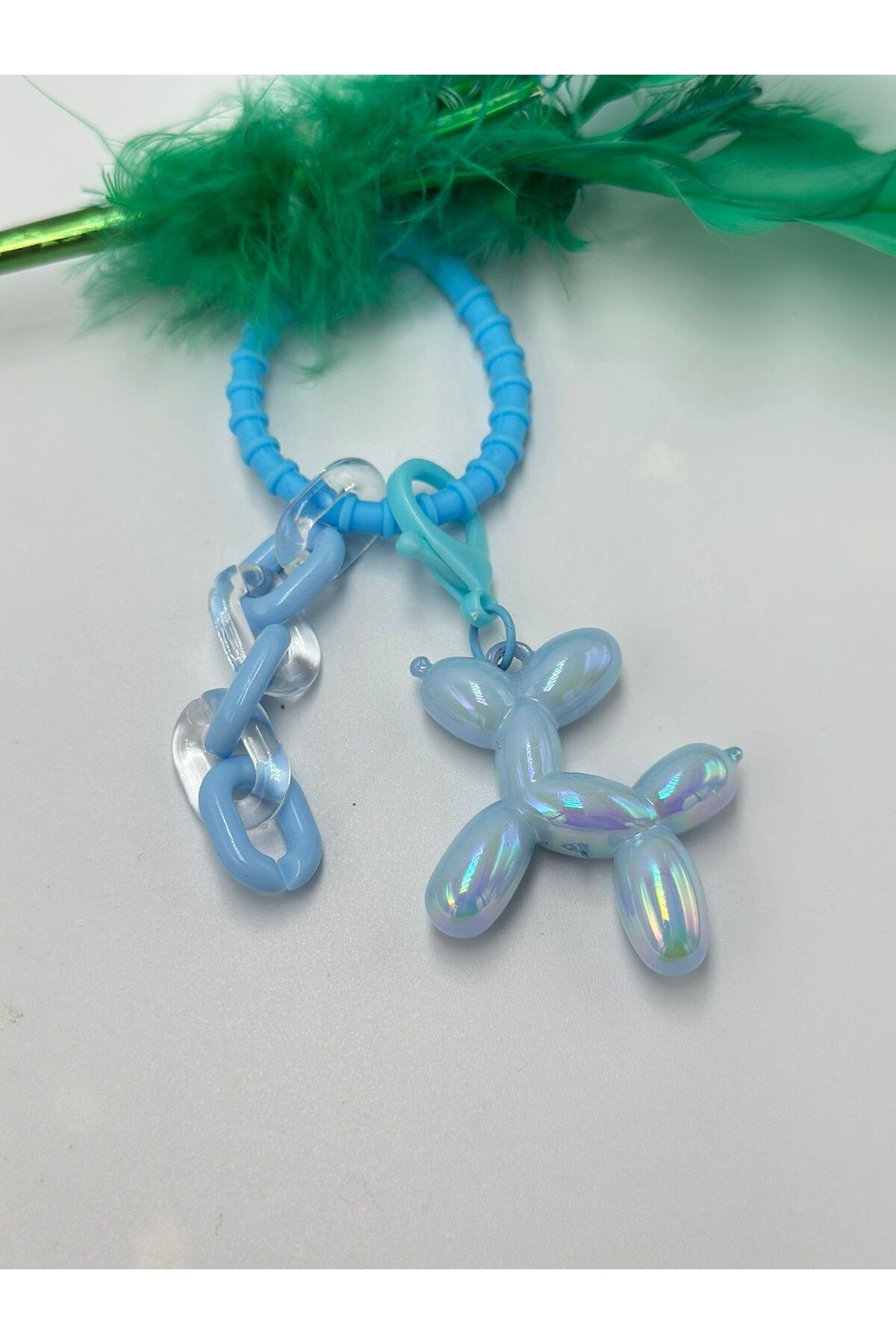 MyladyAccessoriess Zincir Ve Sevimli Köpek Çanta Aksesuar Mavi