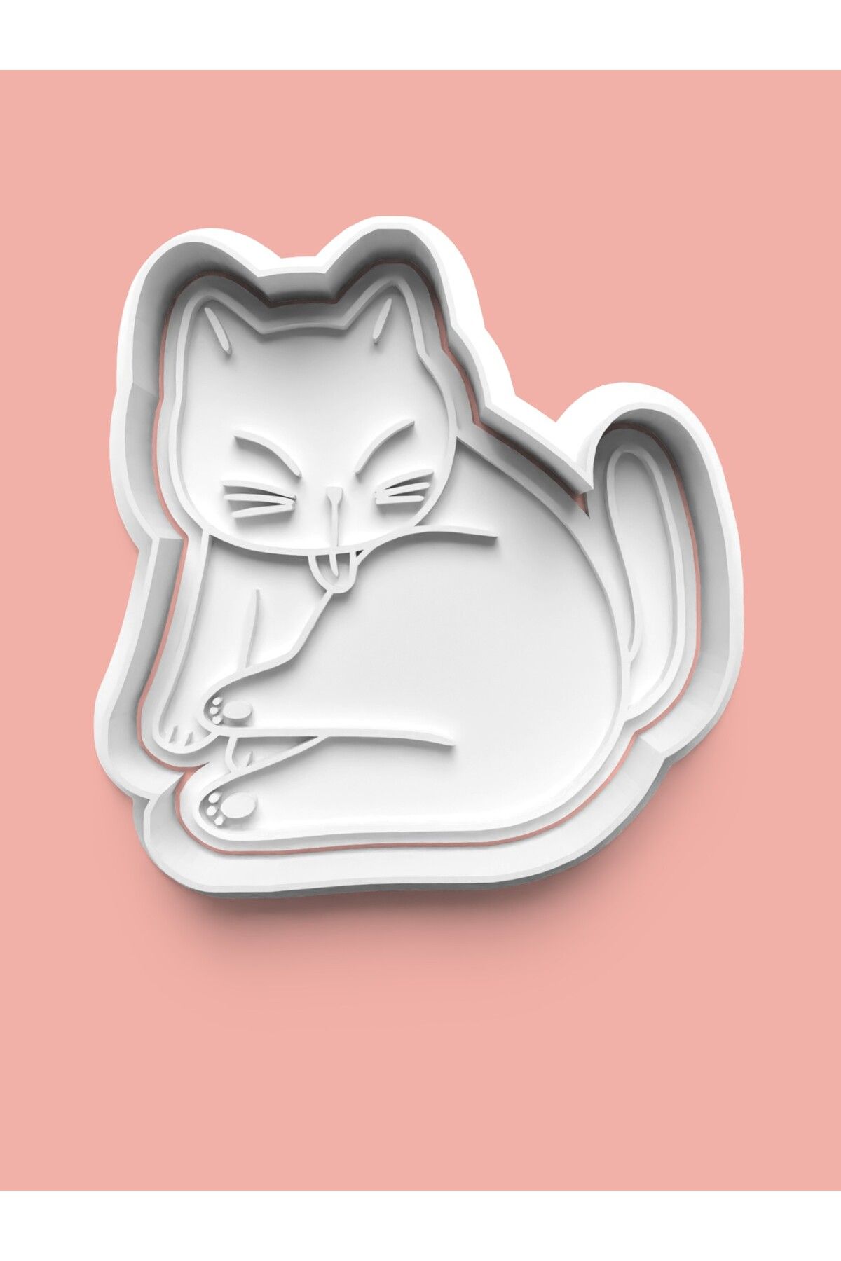 AKTASTORE Kendini Temizleyen Kedi Kurabiye Kalıbı Ve Şeker Hamuru Kalıbı