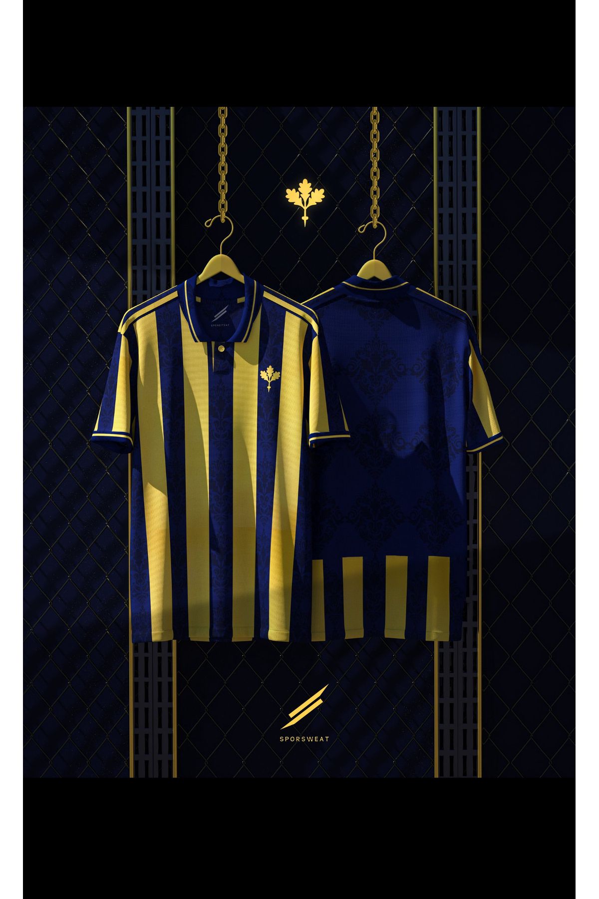Atlas FE'NERBAHÇE.özel tasarım İSİMSİZ YENİ SEZON lacivert çubuklu YETİŞKİN FUTBOL FORMASI