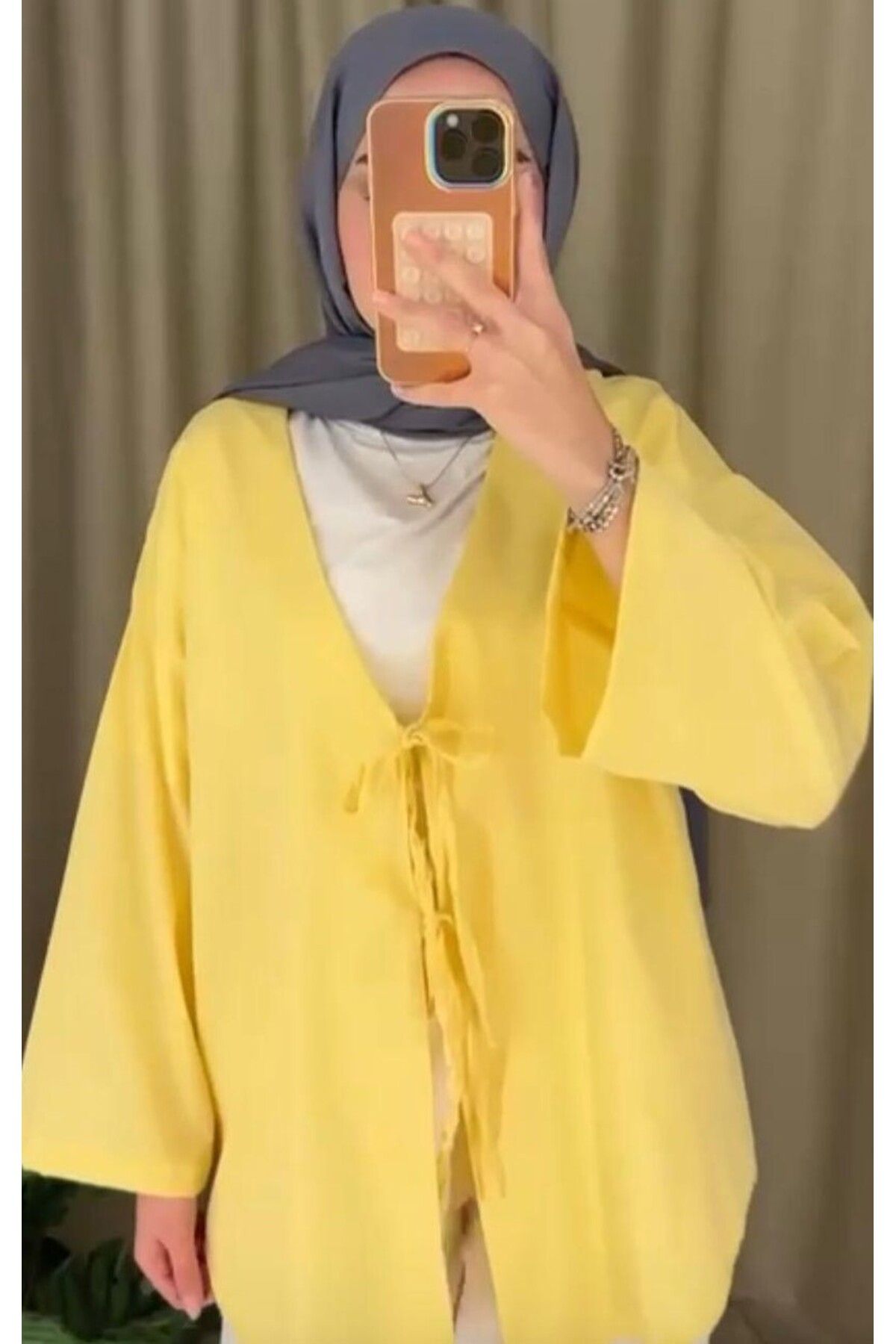 HOT HOT ÖNÜ BAĞLAMALI FİYONK KİMONO