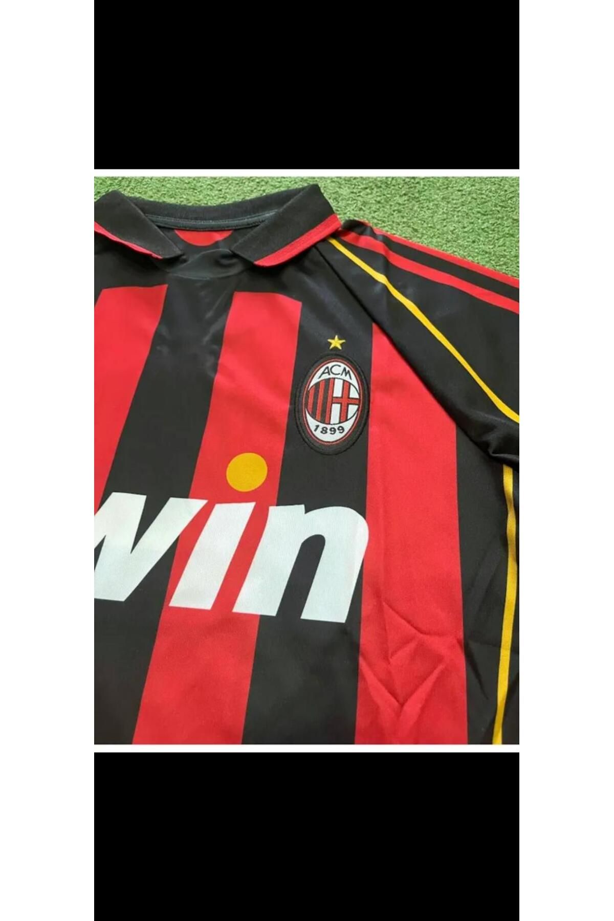 Atlas EFSANE MİLAN NOSTALJİ UZUN KOL İSİMSİZ SİYAH YETİŞKİN FUTBOL FORMASI