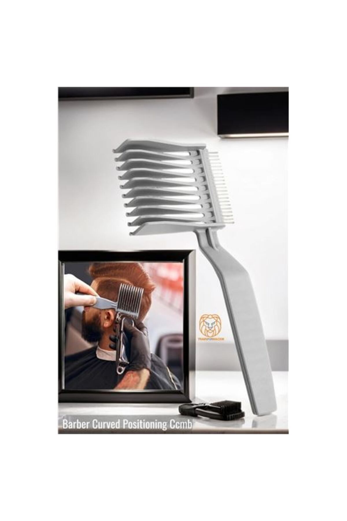 Lokal Marketing Kuaför Berber Kavisli Kontur Kesim Yardmcı Tarak - LKM2894-8028