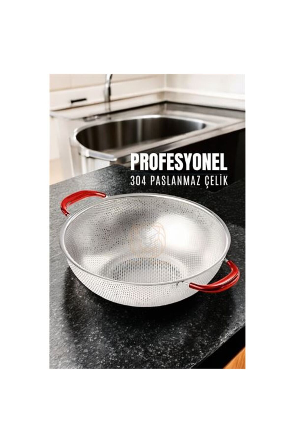 Lokal Marketing Kevgir Yuvarlak Süzgeç 304 Paslanmaz Çelik Mink Design - LKM1493-4159