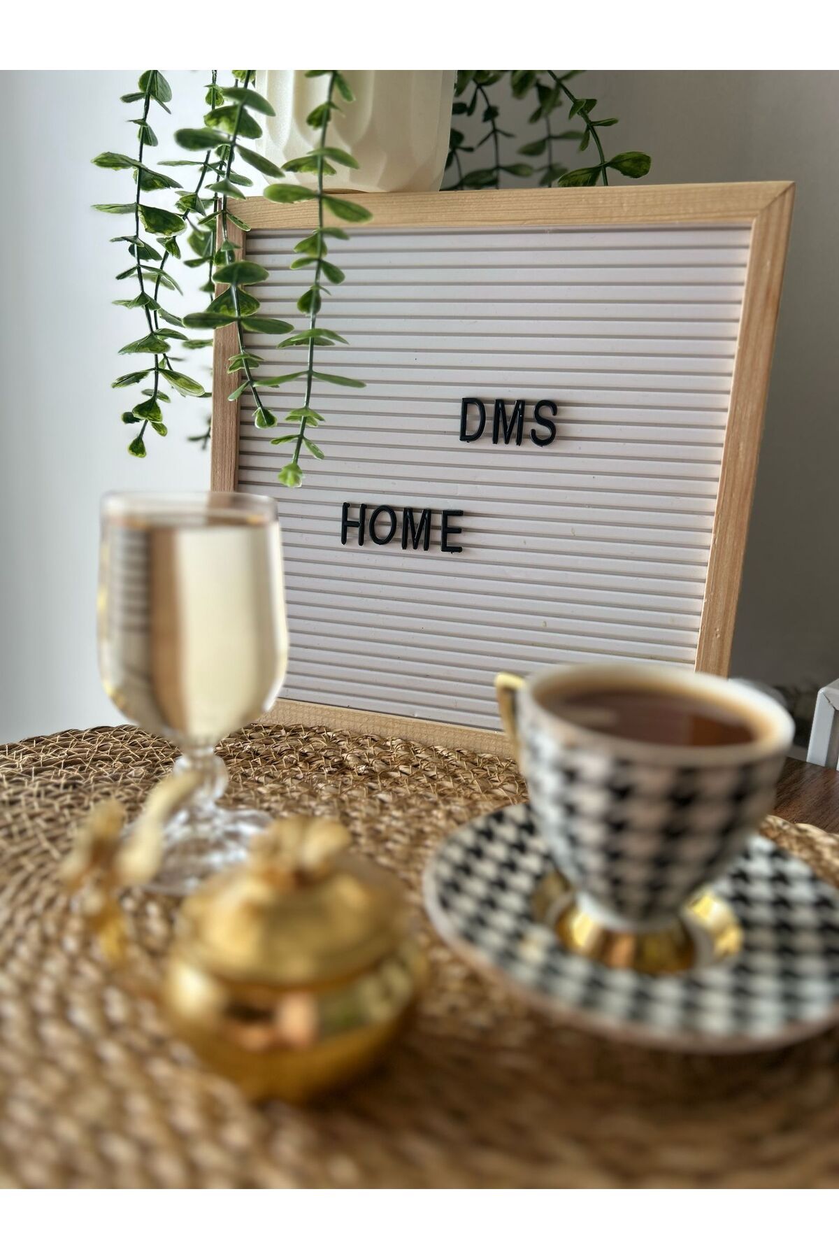 dmshome Lüx Acar Destıny 6 Kişilik Türk Kahvesi Fincanı Kazayağı Desen