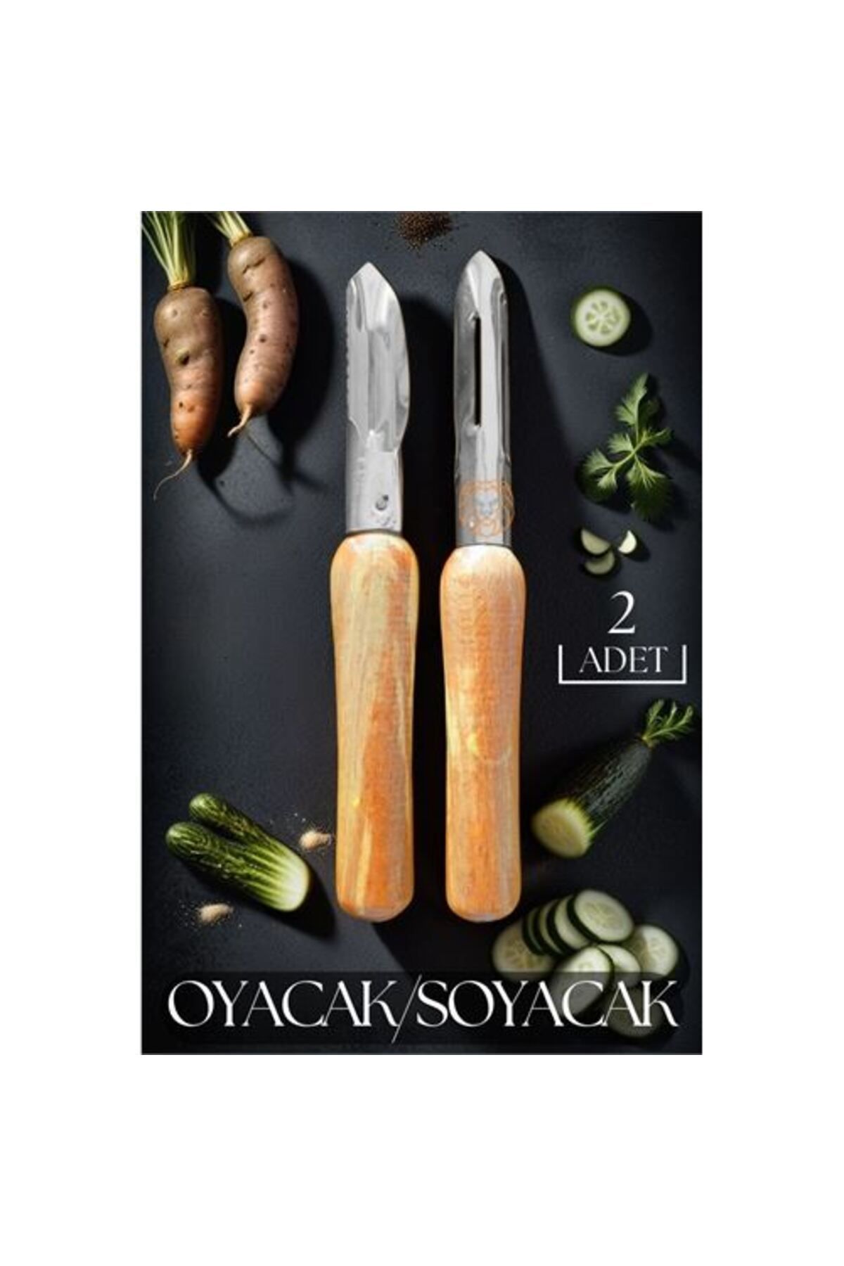 mrpurple Soyacak Oyacak Ahşap Saplı 2 li Set Scopelliti Design - PRP1663-9071