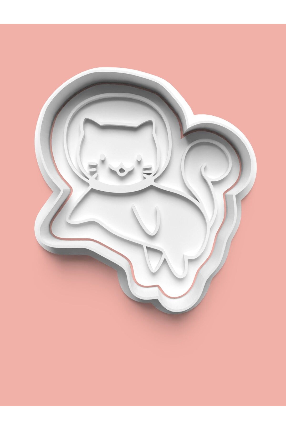 AKTASTORE Uzaya Giden Kedi Kurabiye Kalıbı Ve Şeker Hamuru Kalıbı
