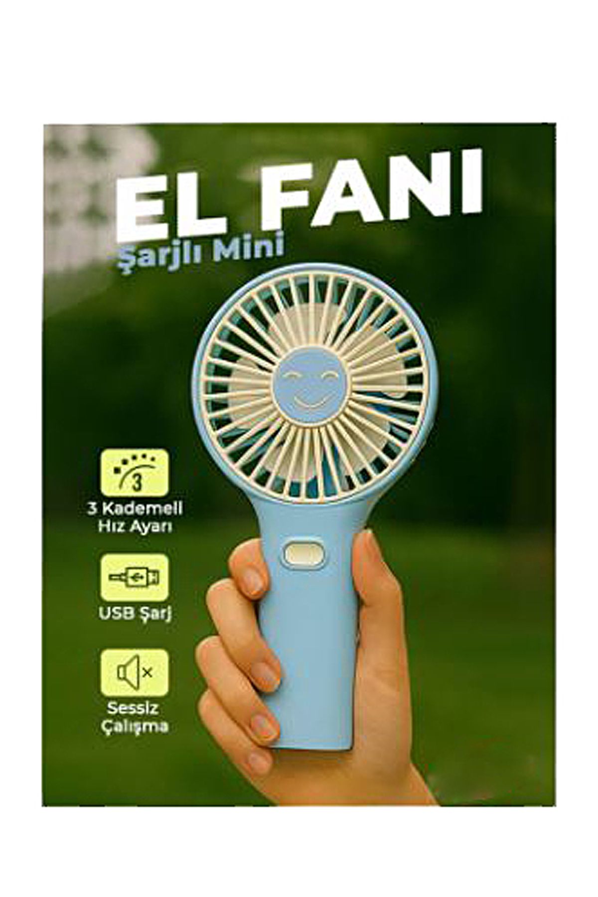 luckyol Şarjlı Edilebilir Mini El Fanı Ve Masa Fanı Soğutucu Şarj Edilebilir 3 Fonksiyonlu Telefon Tutacaklı