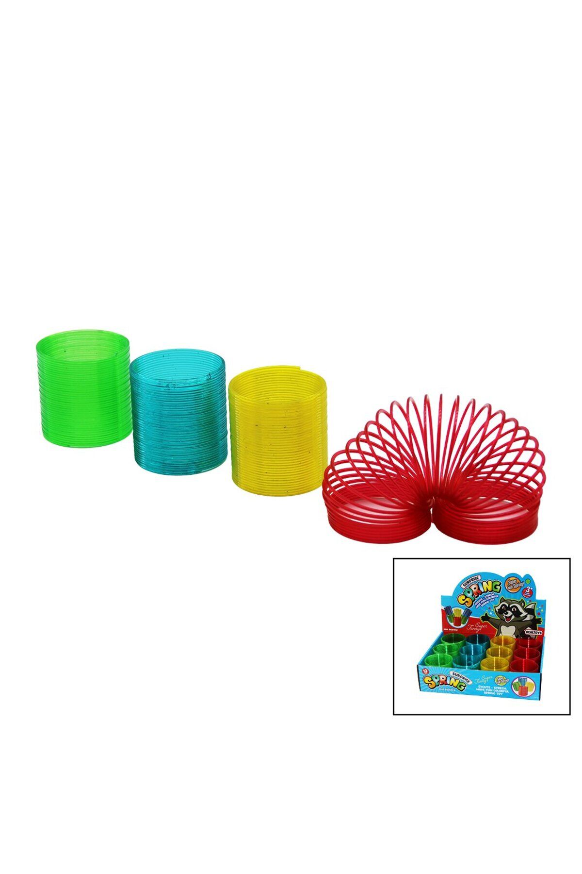 TİMİON BASKISIZ STRES YAYI EĞLENCELİ 37 HALKA RENKLİ PLASTİK (5148)