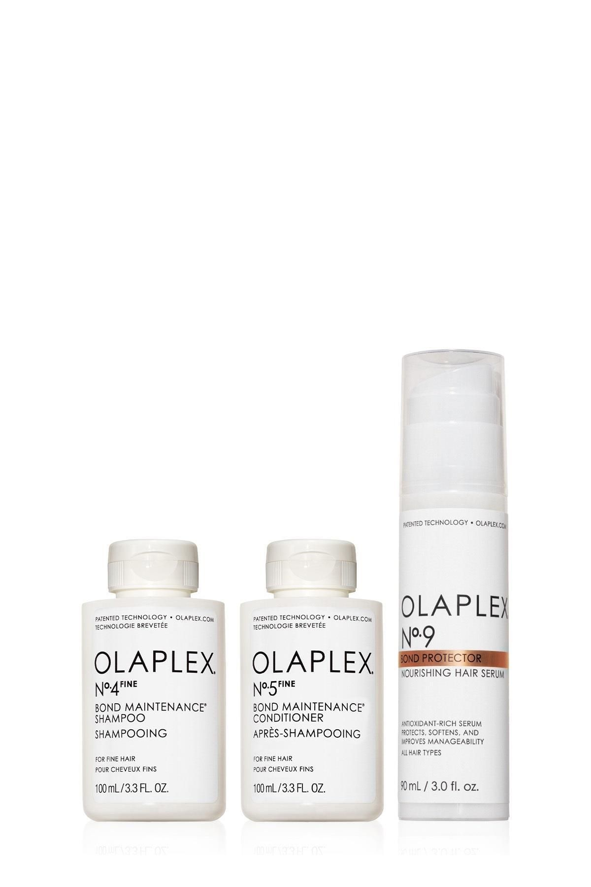 Olaplex Daily Fine Shield Set - İnce Telli Saçlar İçin Bağ Güçlendirici Şampuan, Saç Kremi & Besleyici Saç S