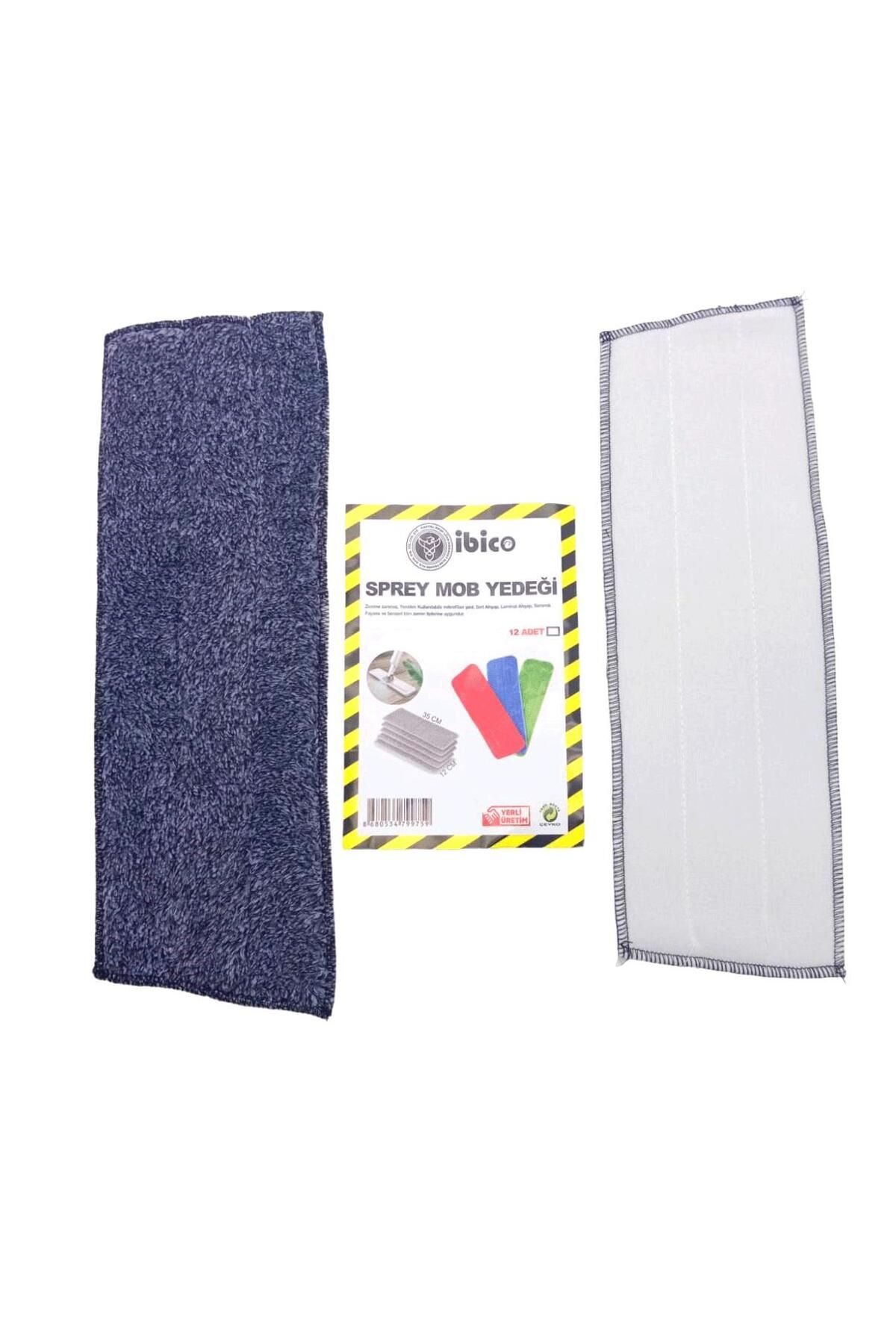 KutuluStore SPREY MOP SİYAH GRİ YEDEK PASPASI 12X35CM (5168)