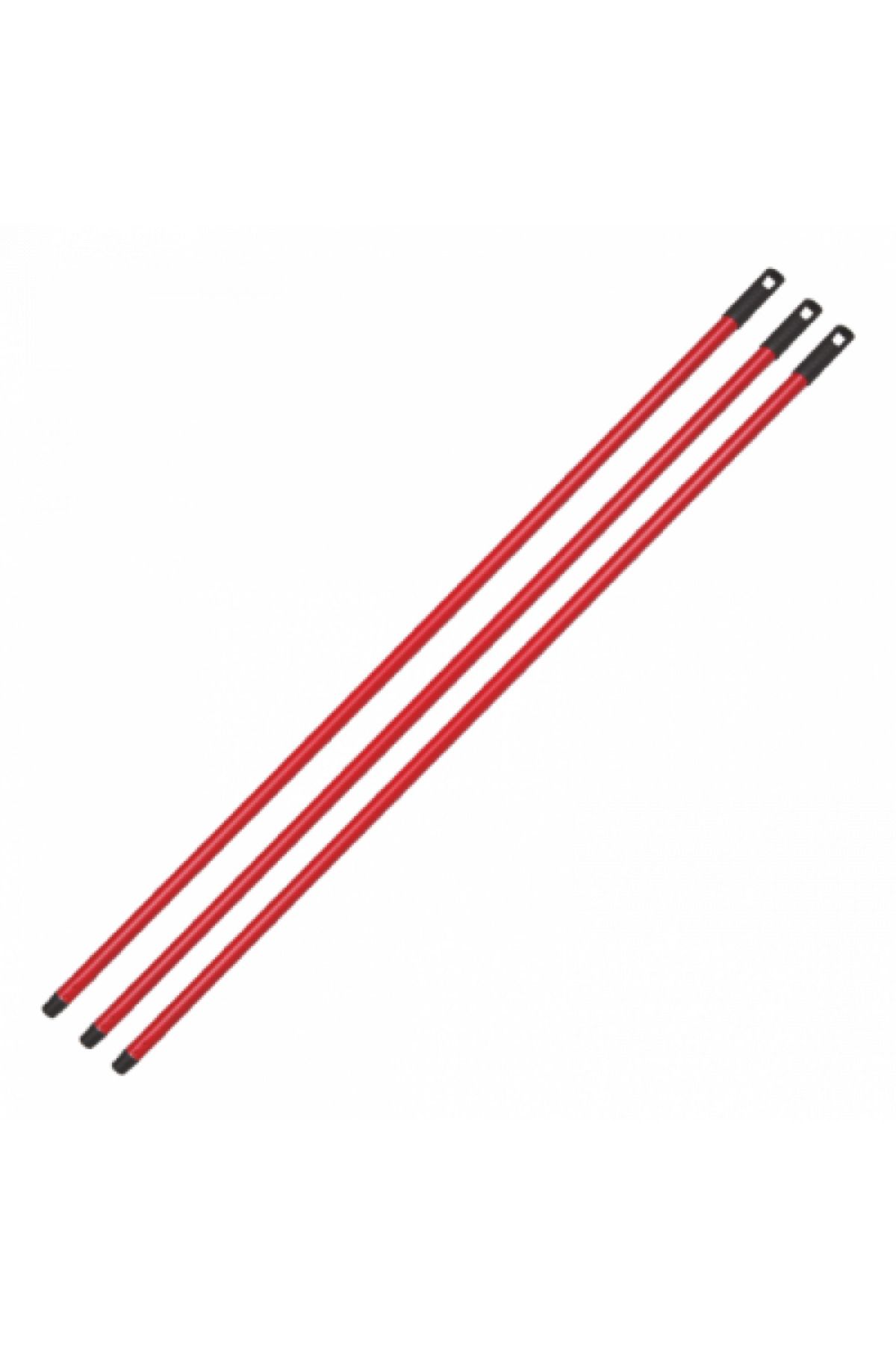 KutuluStore METAL SEKİZGEN ONİKİGEN KIRMIZI VİLADA FIRÇA SAPI 110CM (5168)
