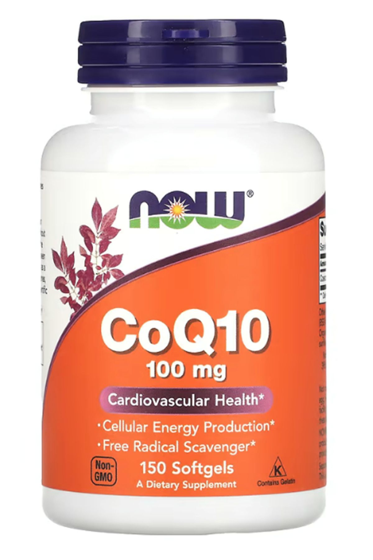 Now Foods , CoQ10, 100 mg, 150 Softgels.Abd Menşei