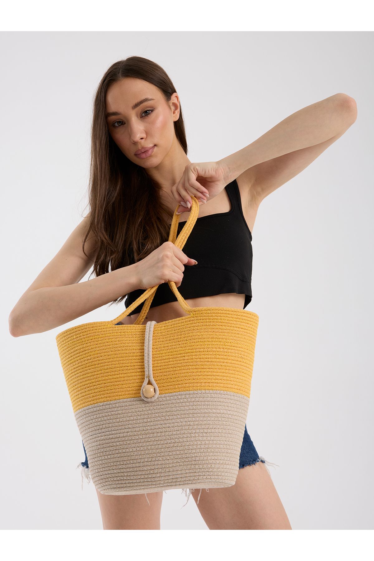 rosier.co Rosier | Sole Duo El Yapımı Kadın Plaj ve Omuz Çantası