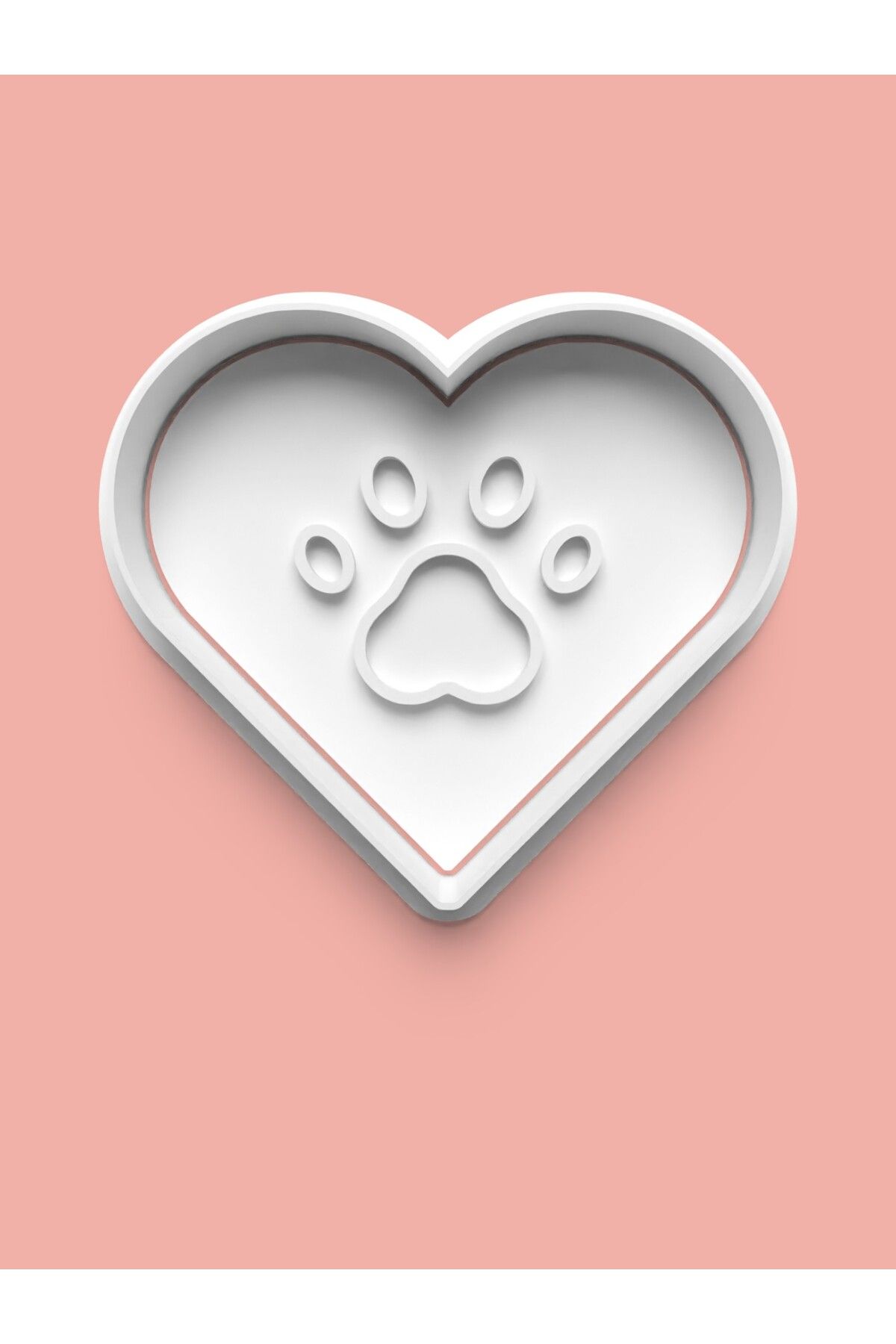 AKTASTORE Kalp Temalı Köpek Patisi Kurabiye Kalıbı Ve Şeker Hamuru Kalıbı