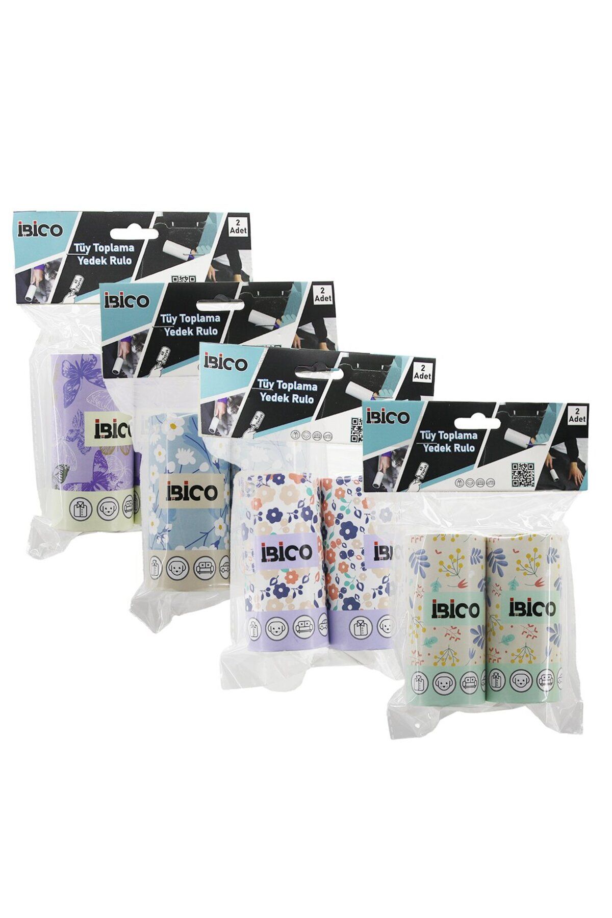 İklimStore 2PCS YEDEK 2X60 YAPRAK YAPIŞKANLI PRATİK TÜY TOPLAYICI YEDEK RULO BANT PET SHOP (5131)