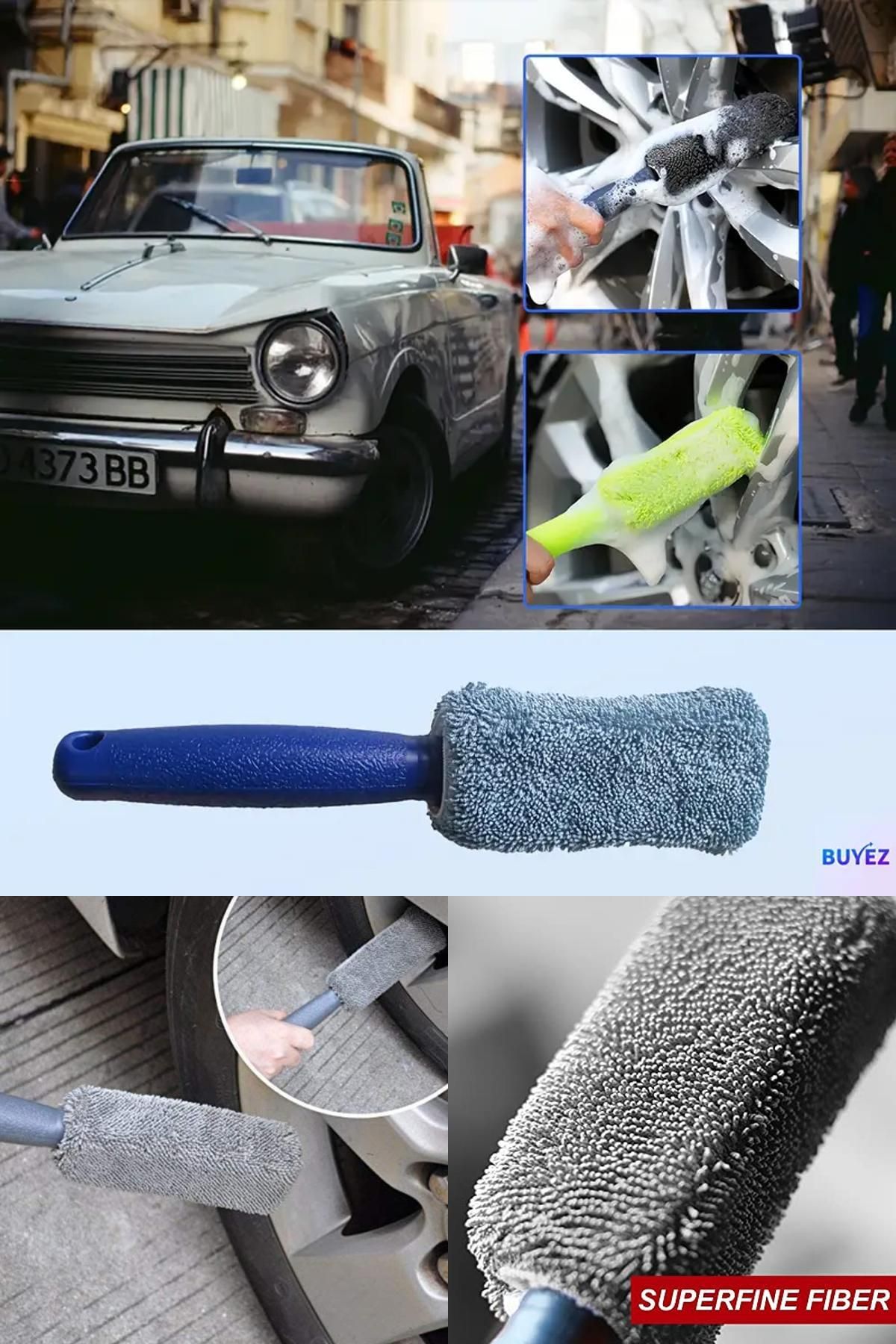 Midday Mikrofiber Araç Jant Lastik Temizleme Fırçası – Dayanıklı, Ergonomik ve Etkili Temizlik Deneyimi