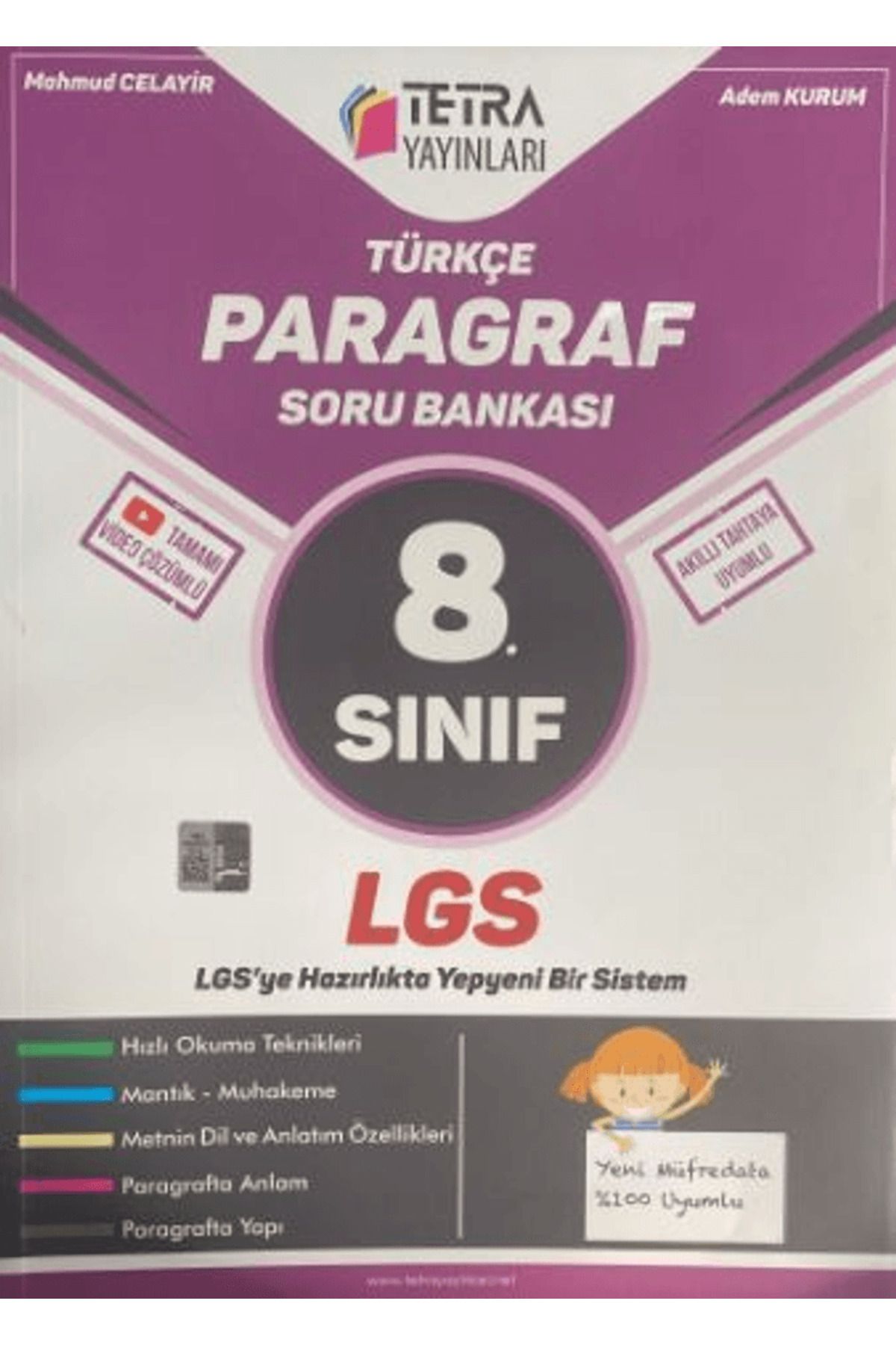 TETRA Yayınları 8. Sınıf LGS Türkçe Paragraf Soru Bankası / Mahmud Celayir / Tetra Yayınları / 9786057204165
