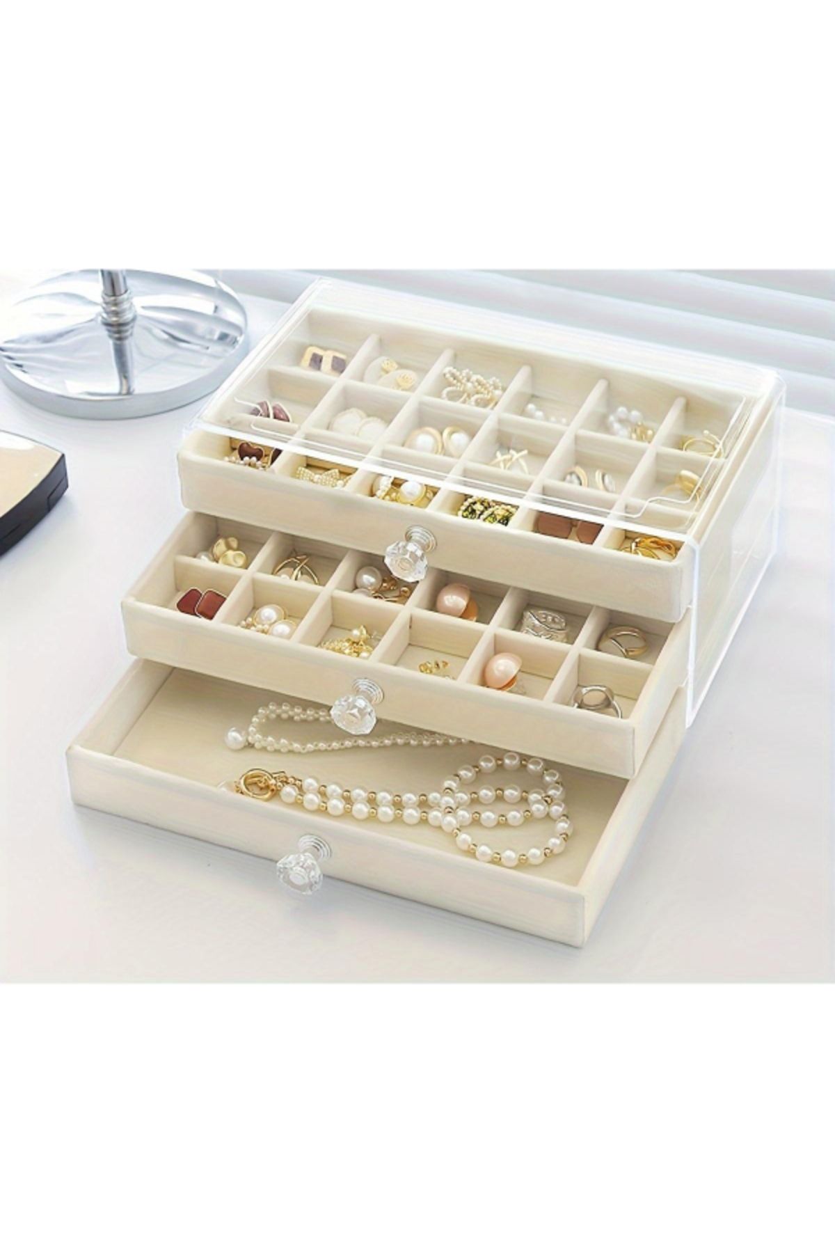 MR RZN STORE Üç Katlı Takı Organizeri