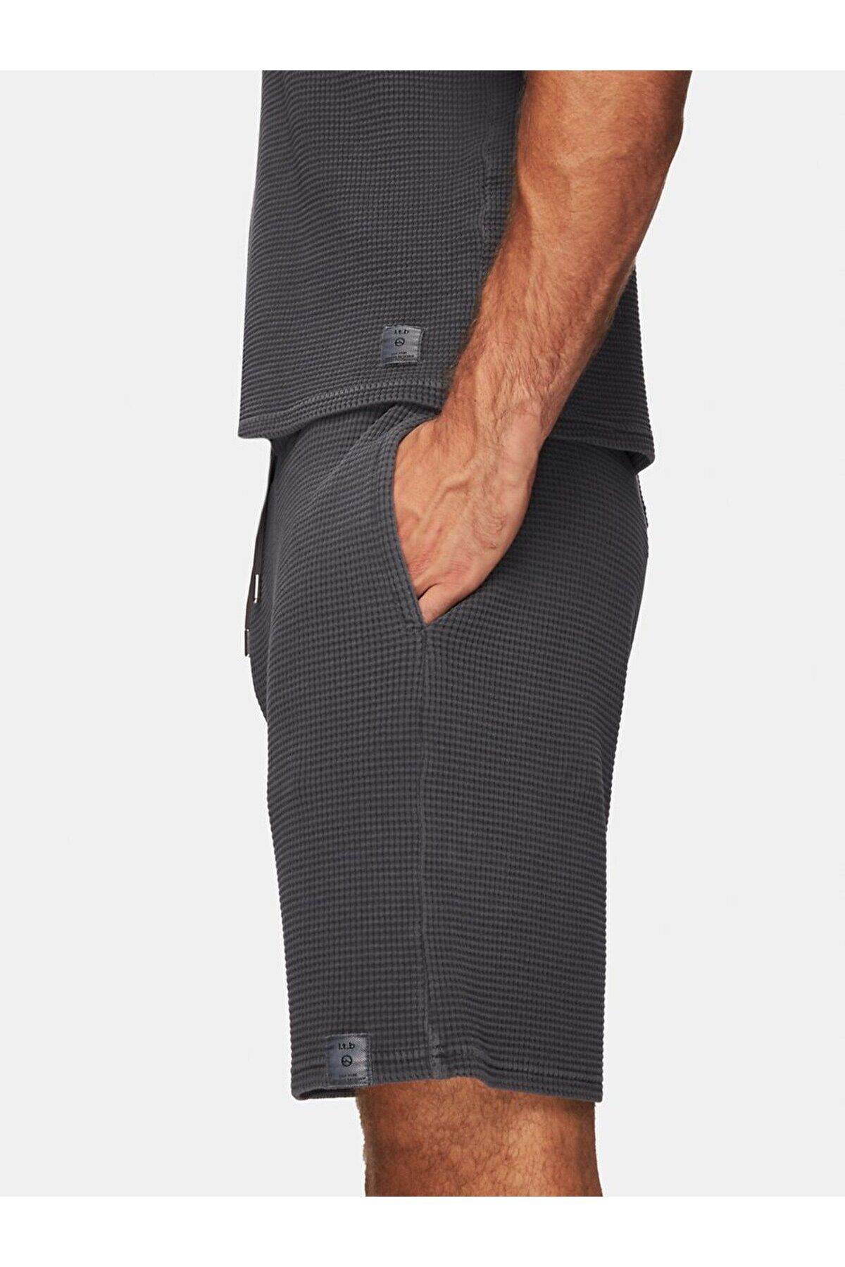 Ltb-Basic Regular Midi Anthracite Shorts 5