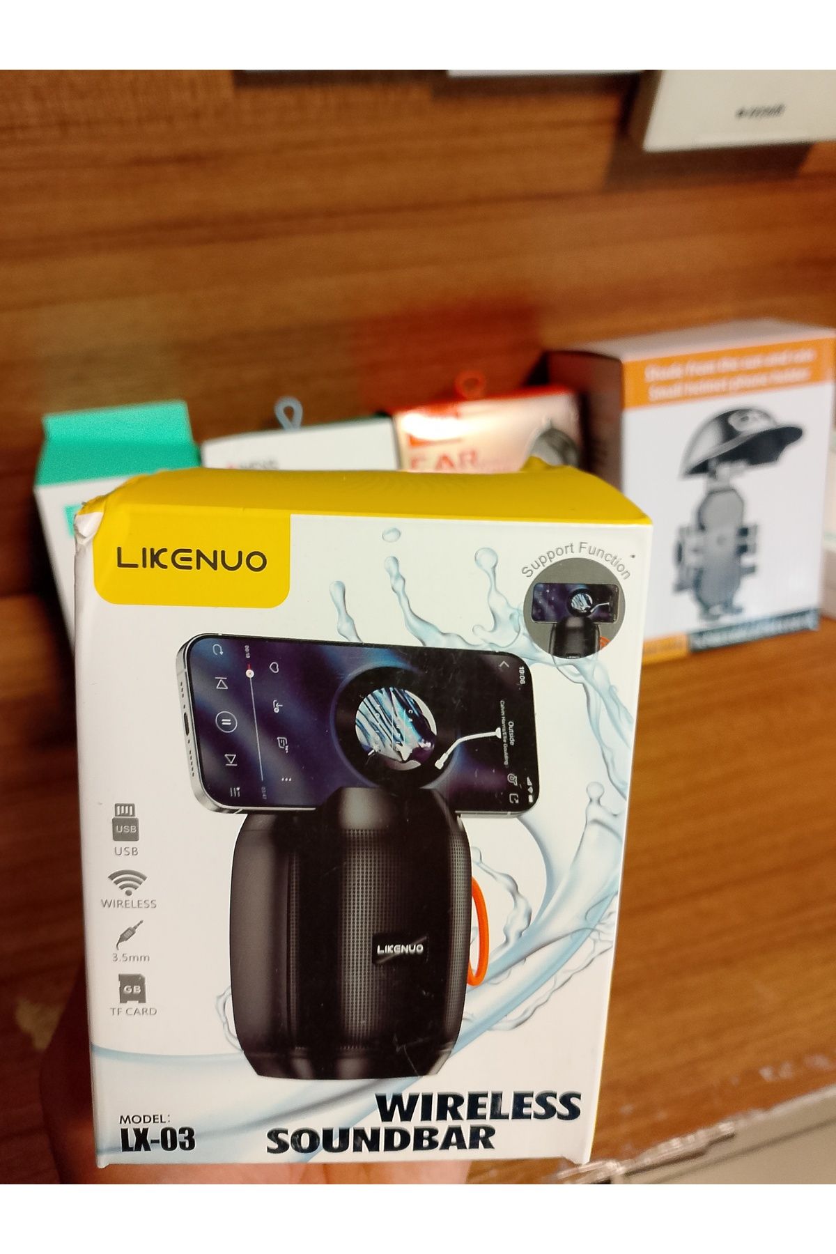 Aydoganticaret44 Lx 03 800MAH Batarya Telefon Standlı Özellikli Tf Kart Flash Bellekli Taşınabilir Bluetooth Hoparlör