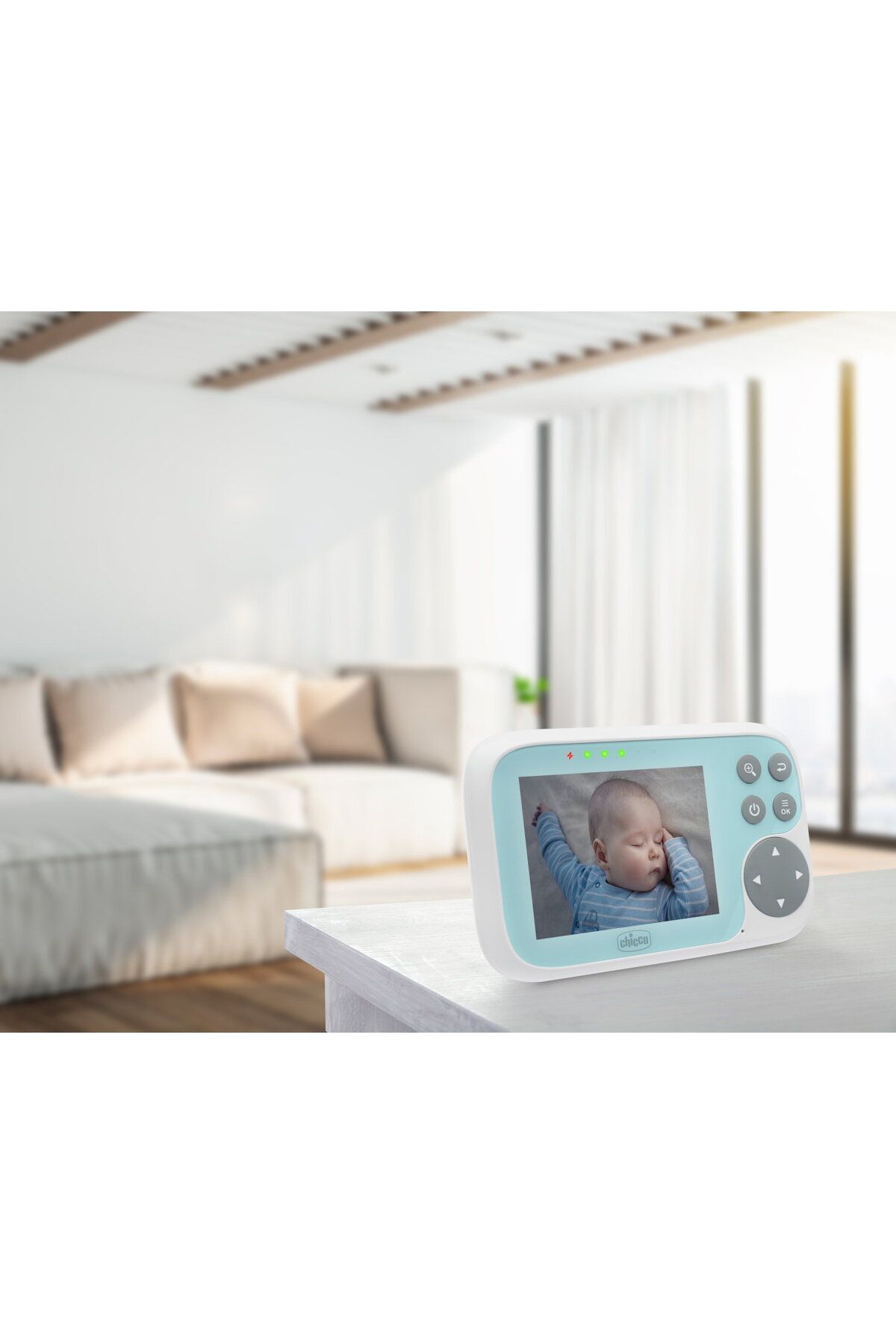 Chicco Baby Monitor Start Gece Görüşlü Ses Aktivasyonlu Bebek Kamerası 3,2 Inç fotoğrafı 5 (önizleme)