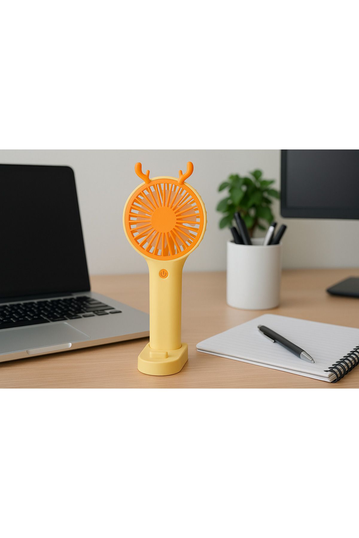 SNA Taşınabilir Mini Fan 3 Kademeli, Hafif Tasarım Düşük Gürültü El Fanı Usb Sarjlı Fan Telefon Tutucu